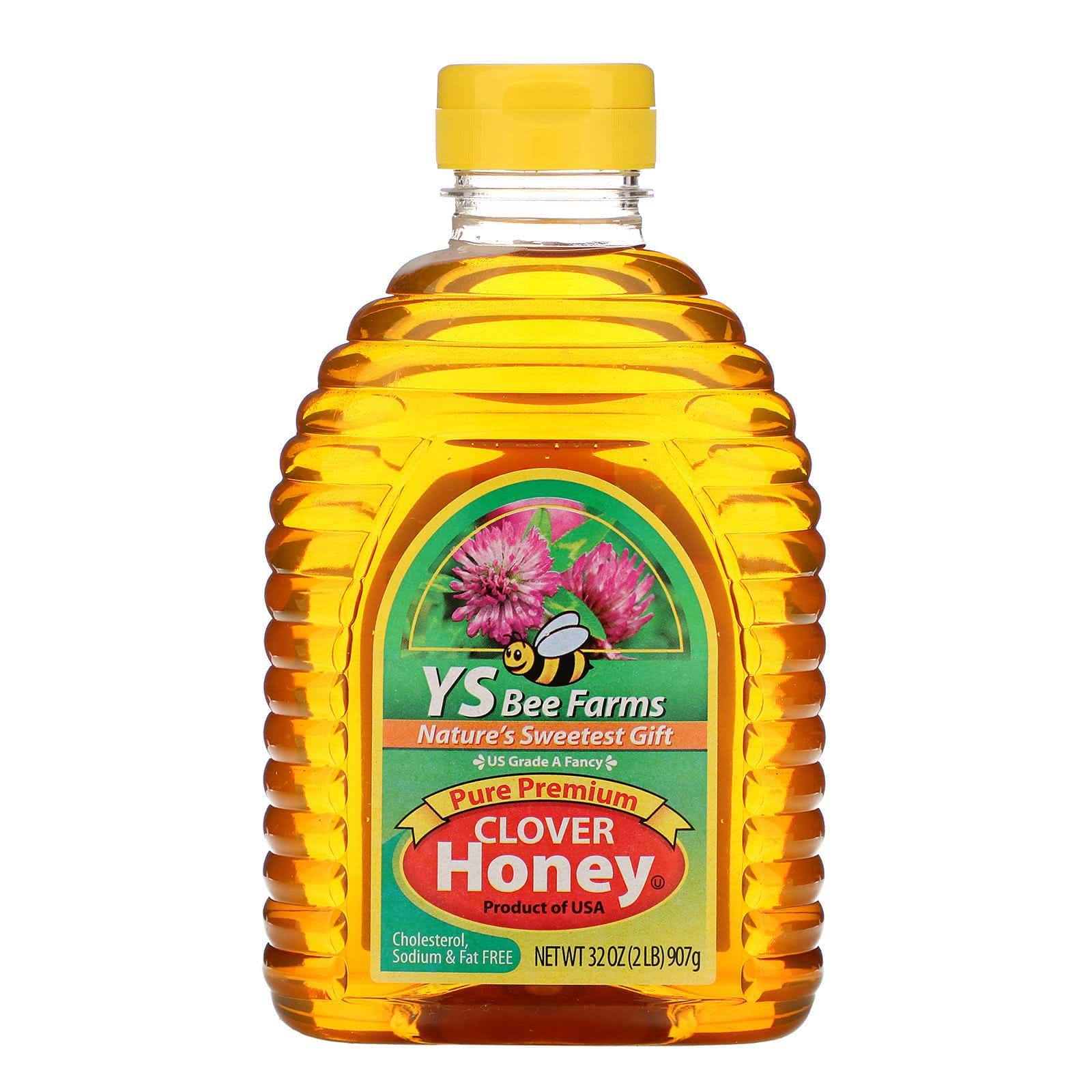 Y.S. Eco Bee Farms, Miel de trébol pura, Premium, 32 oz (2 lb) 907 g