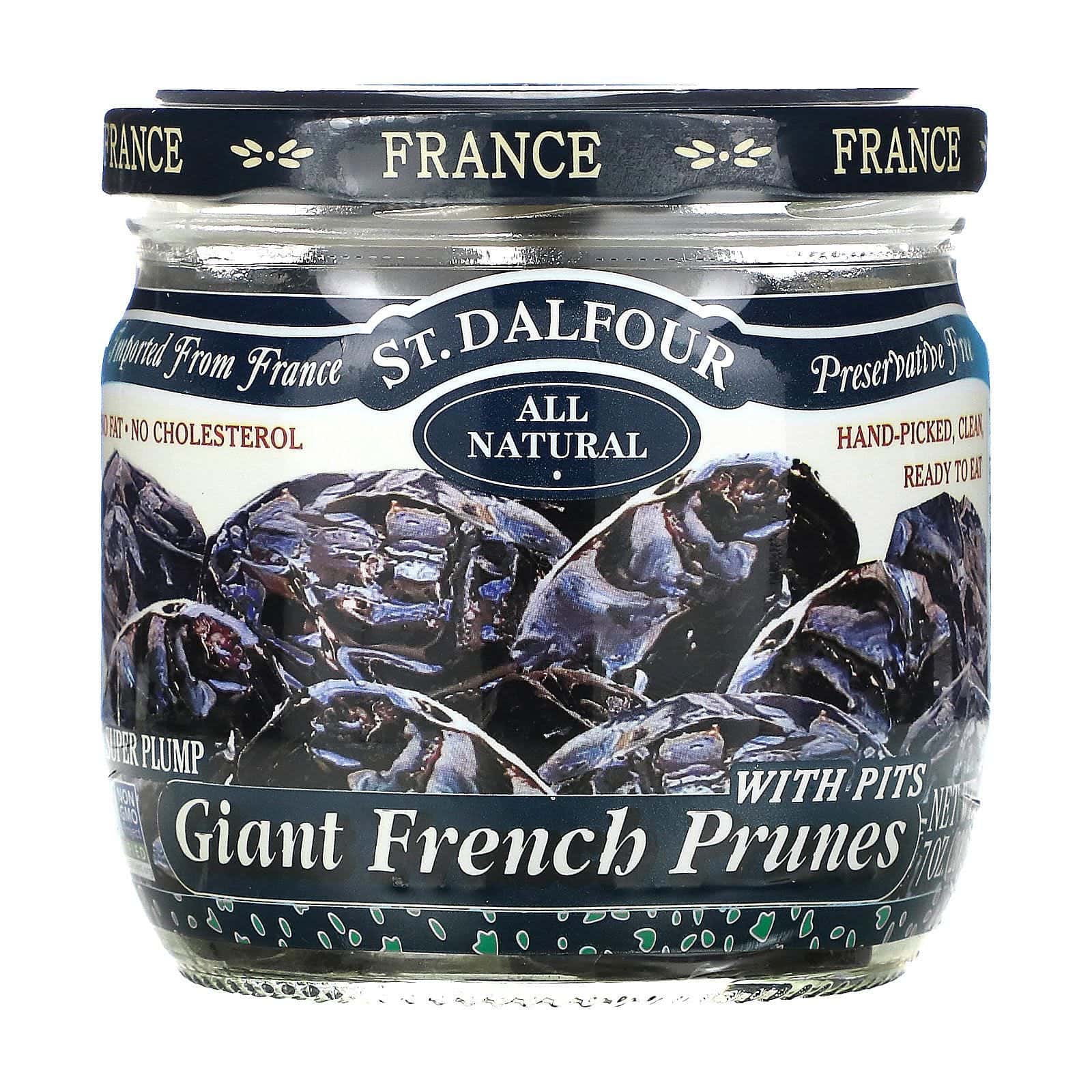 St. Dalfour, Ciruelas pasas francesas gigantes con carozos, 200 g (7 oz)