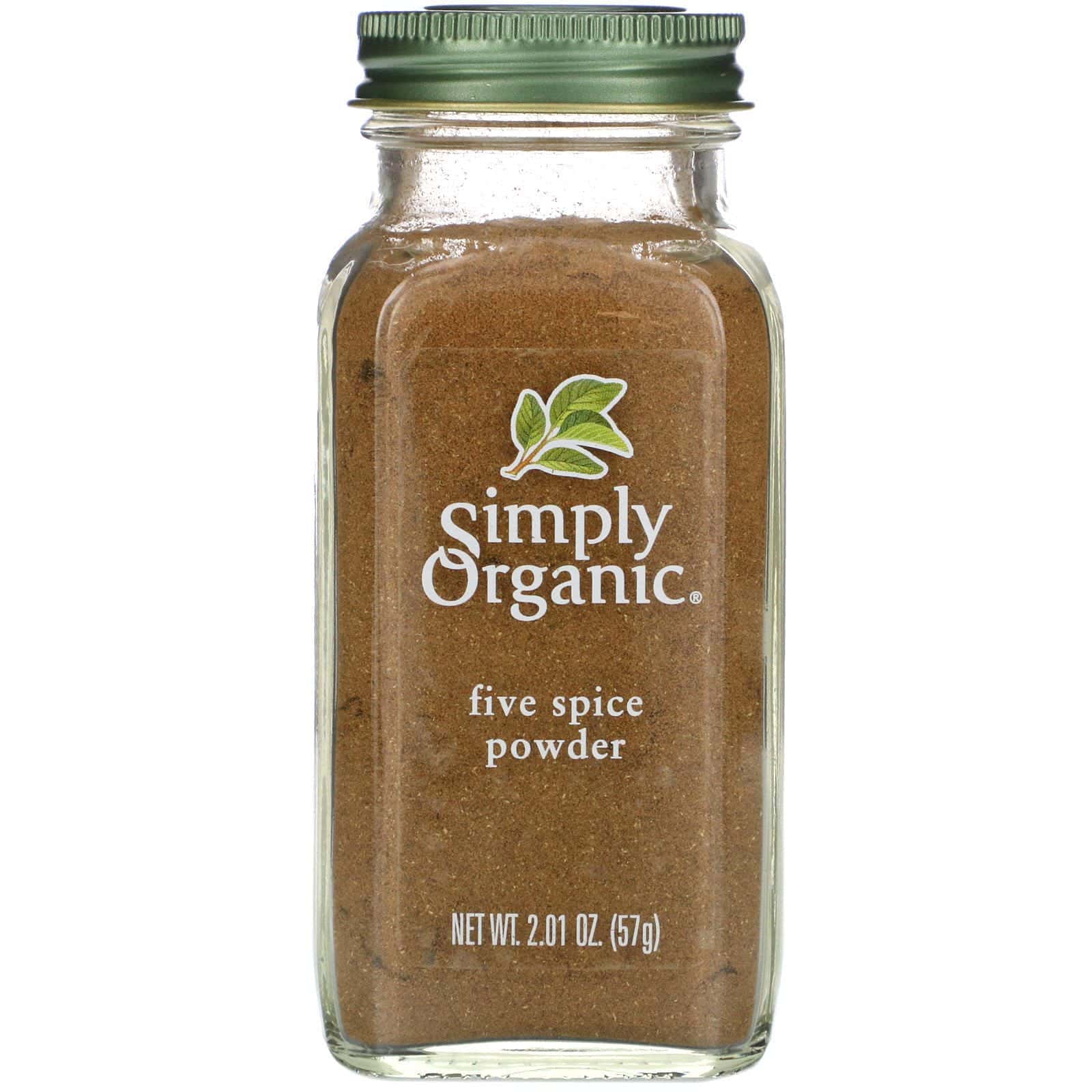 Simply Organic, Cinco especias en polvo, 2,01 onzas (57 g)