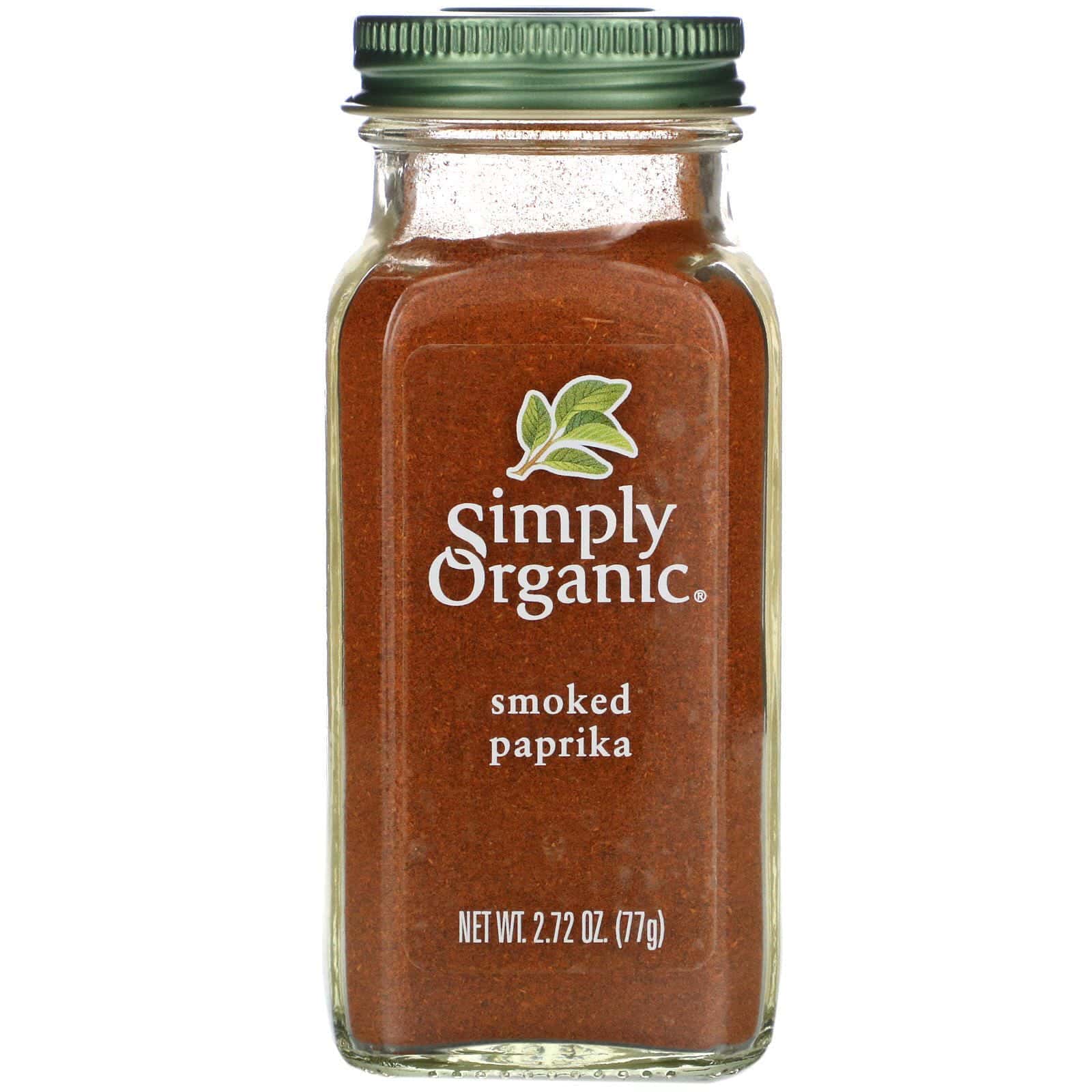 Simply Organic, Paprika ahumada orgánica, 2.72 oz (77 g)