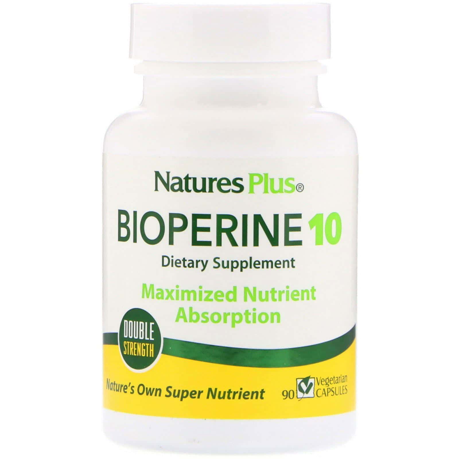 Nature's Plus, Bioperina 10, 90 cápsulas vegetales
