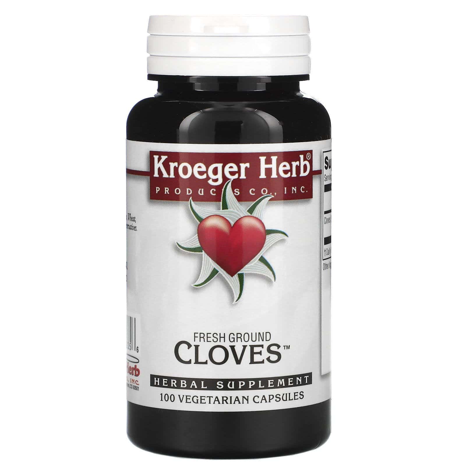 Kroeger Herb Co, Fresh Ground Cloves, 100 Vegetarian Capsules
