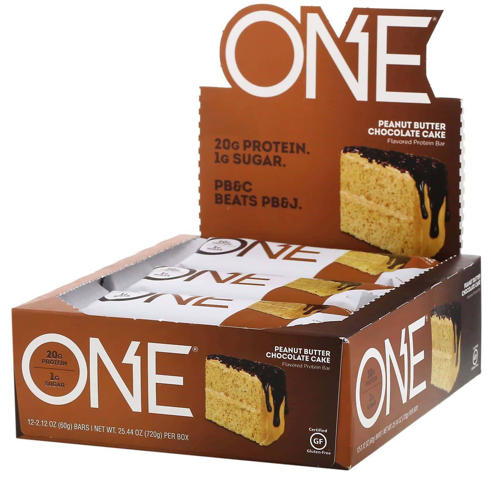One Brands, ONE Bar, Peanut Butter Chocolate Cake, 12 Bars, 2.12 oz (60 g) Each