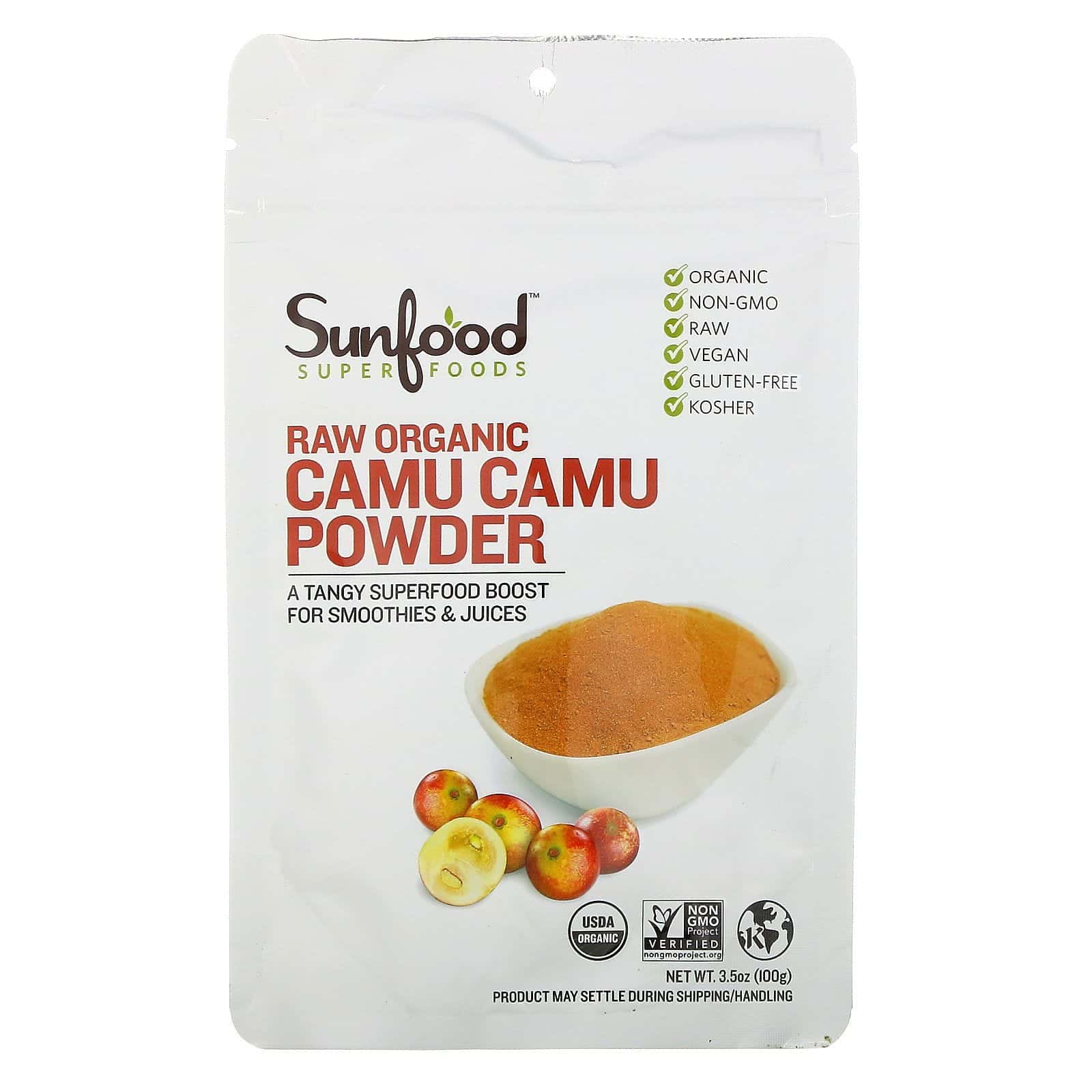 Sunfood, Polvo Picante de Camu Camu, 3.5 oz (100 g)