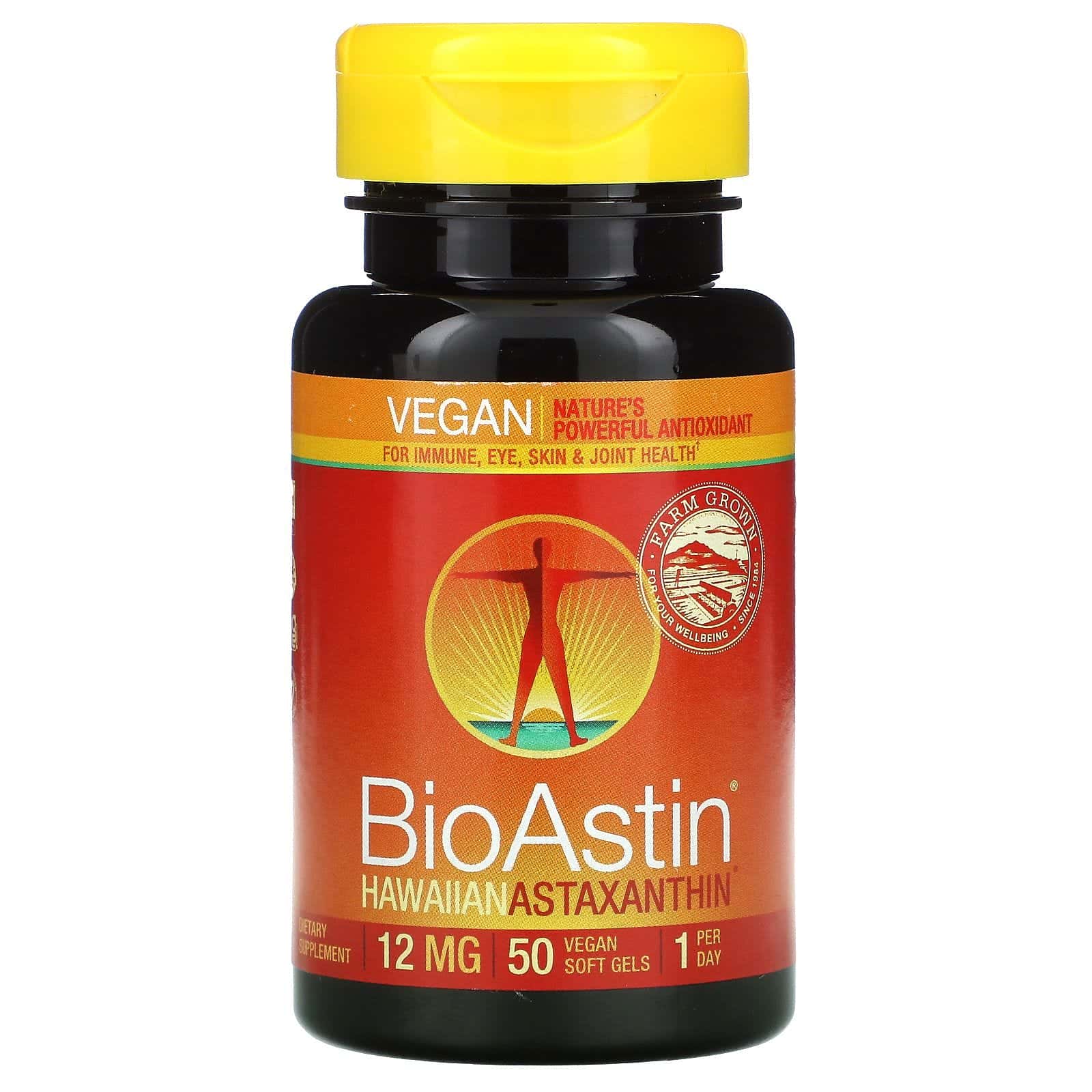 Nutrex Hawaii, BioAstin, 12 mg, 50 cápsulas de gel veganas