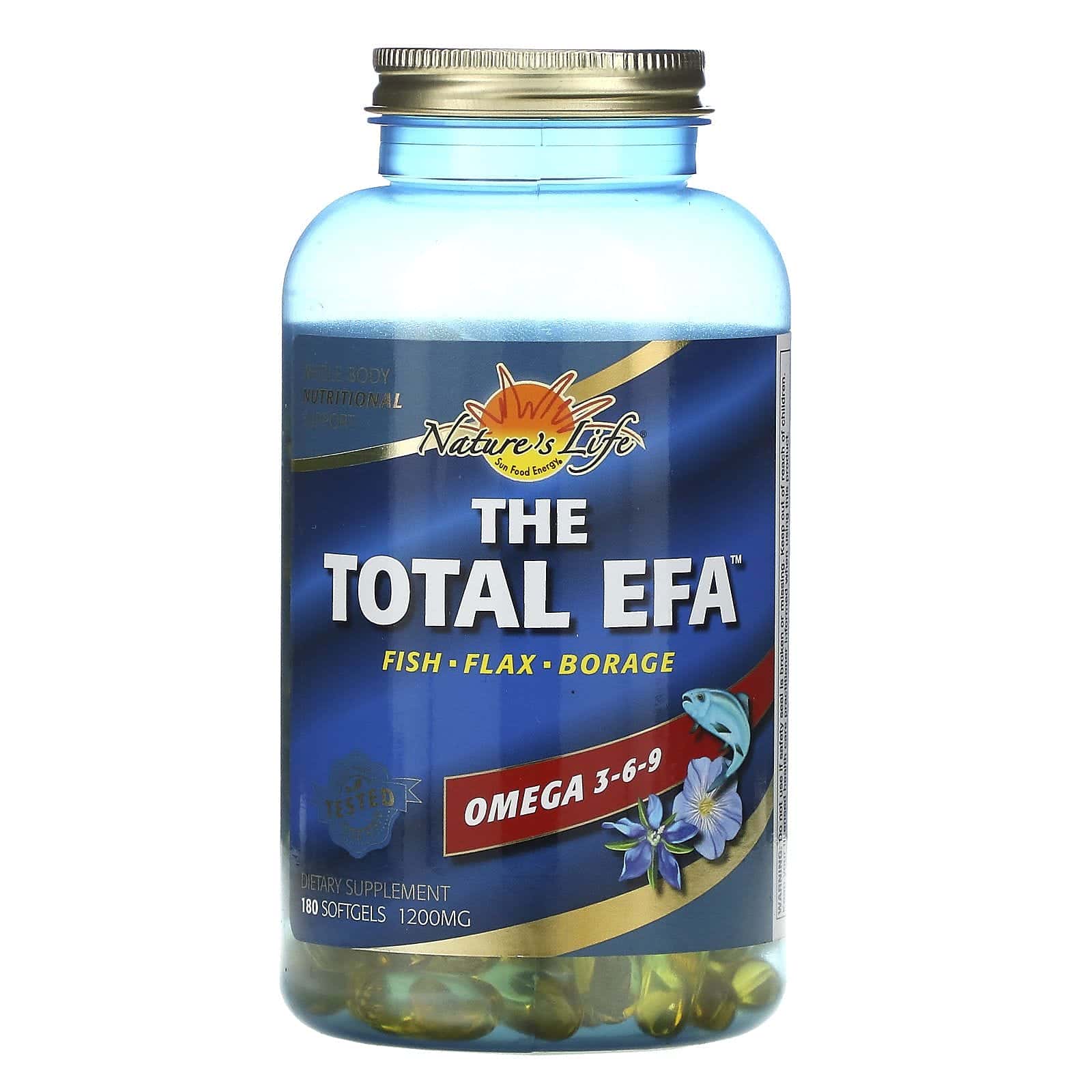 Health From The Sun, The Total EFA, Omega-3-6-9, 1200 mg, 180 cápsulas blandas