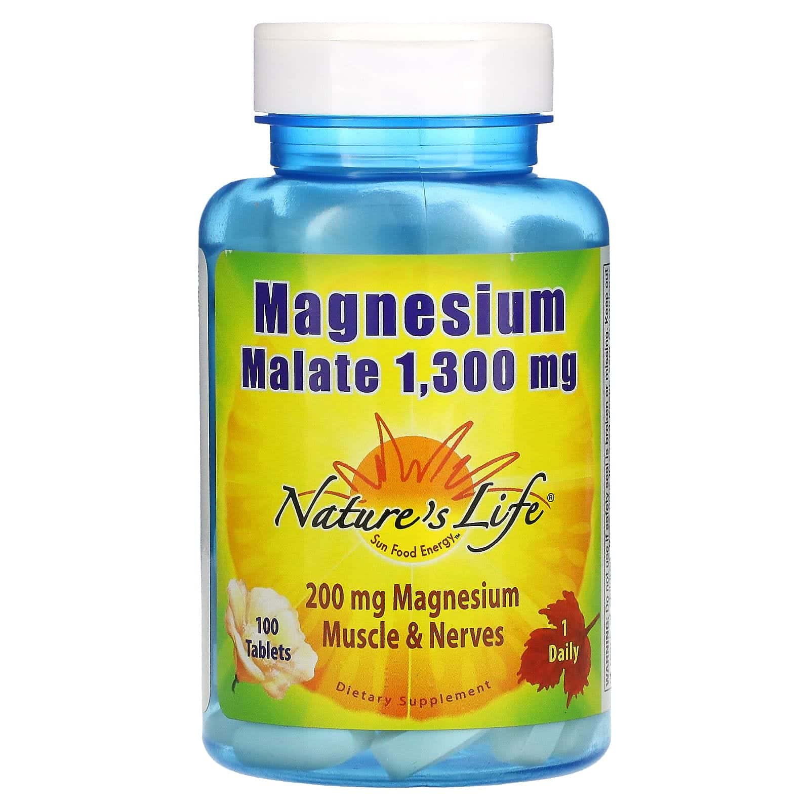 Nature's Life, Malato de Magnesio, 1,300 mg, 100 comprimidos