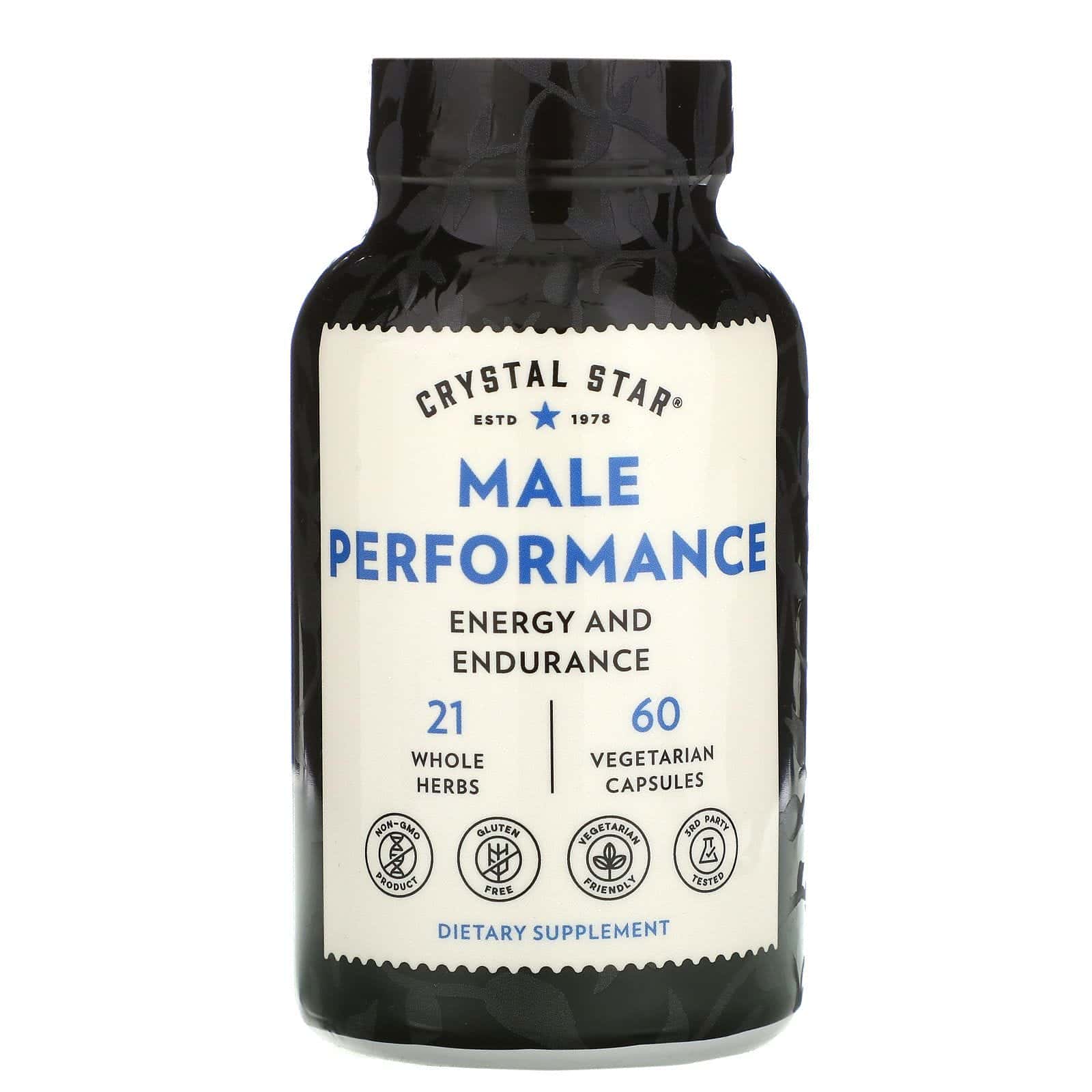 Crystal Star, Rendimiento masculino, 60 cápsulas vegetales