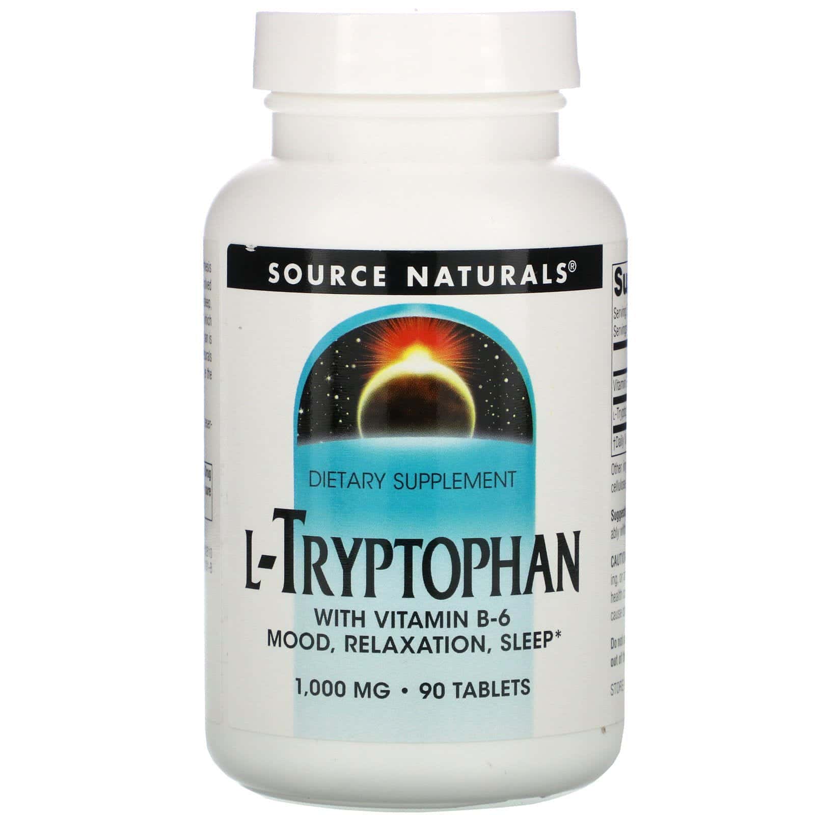 Source Naturals, L-triptófano, 1000 mg, 90 tabletas