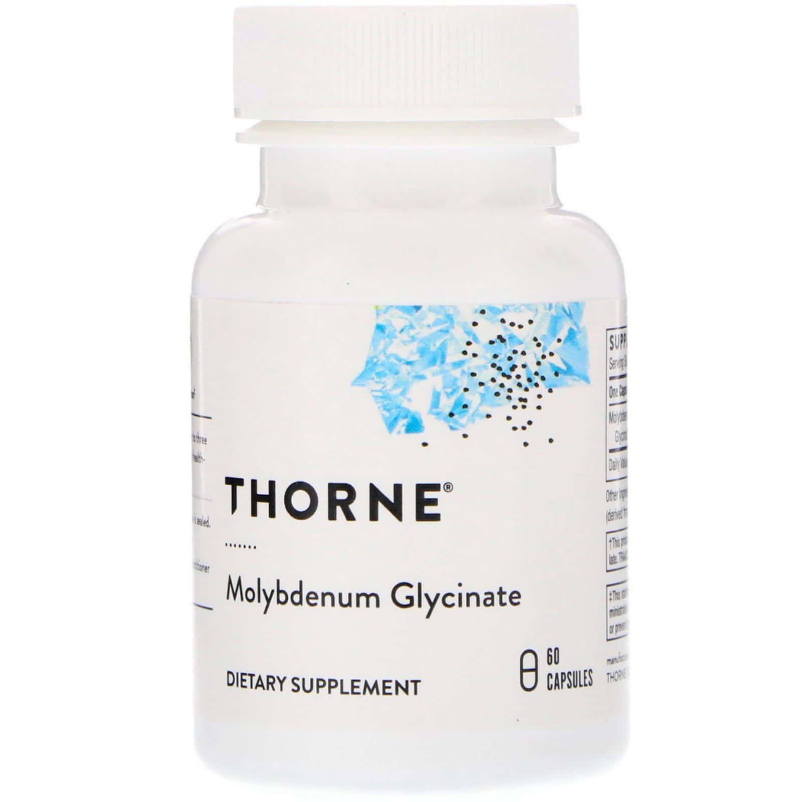 Thorne Research, Molibdeno Glicinato, 60 Cápsulas