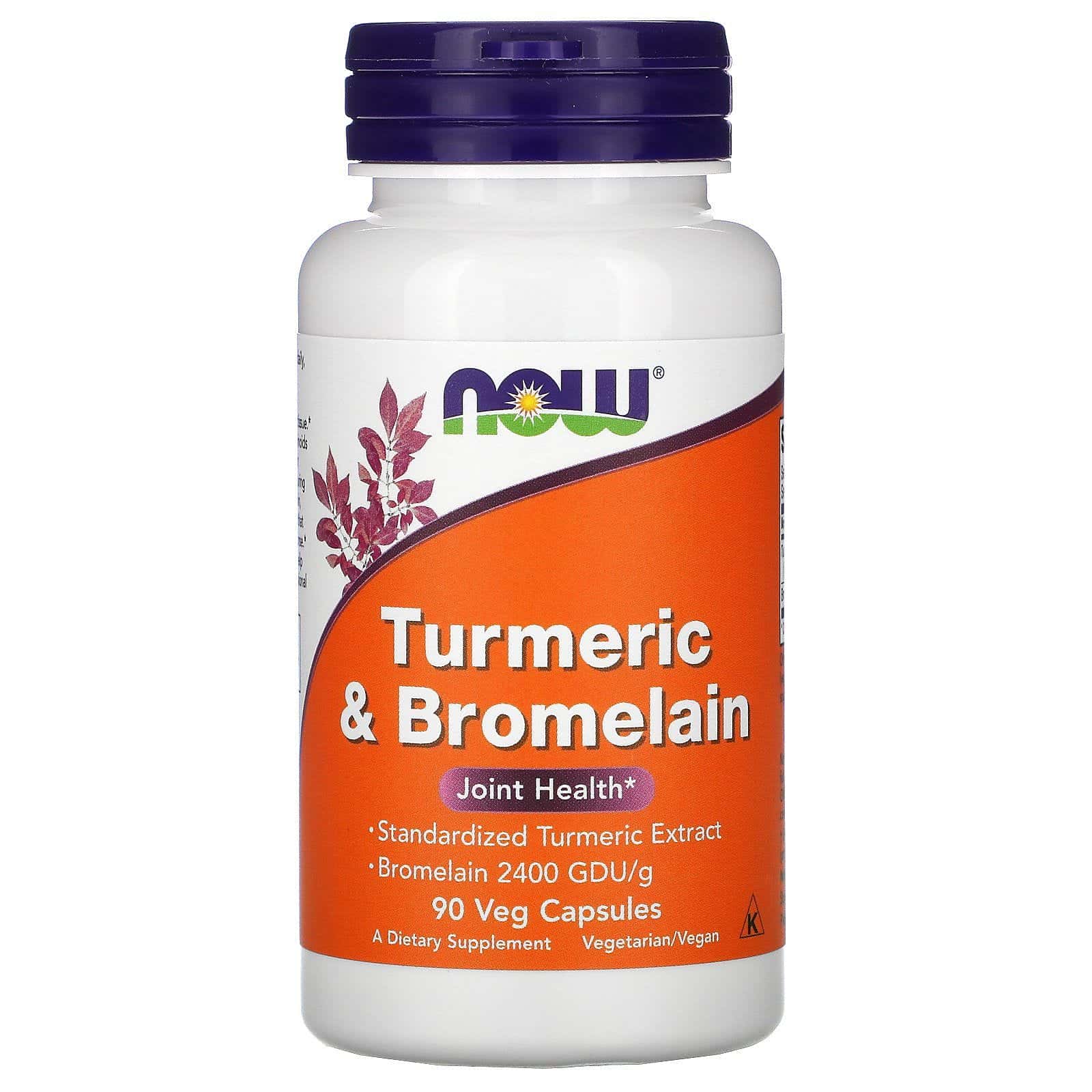 Now Foods, Cúrcuma y Bromelina, 90 cápsulas vegetales