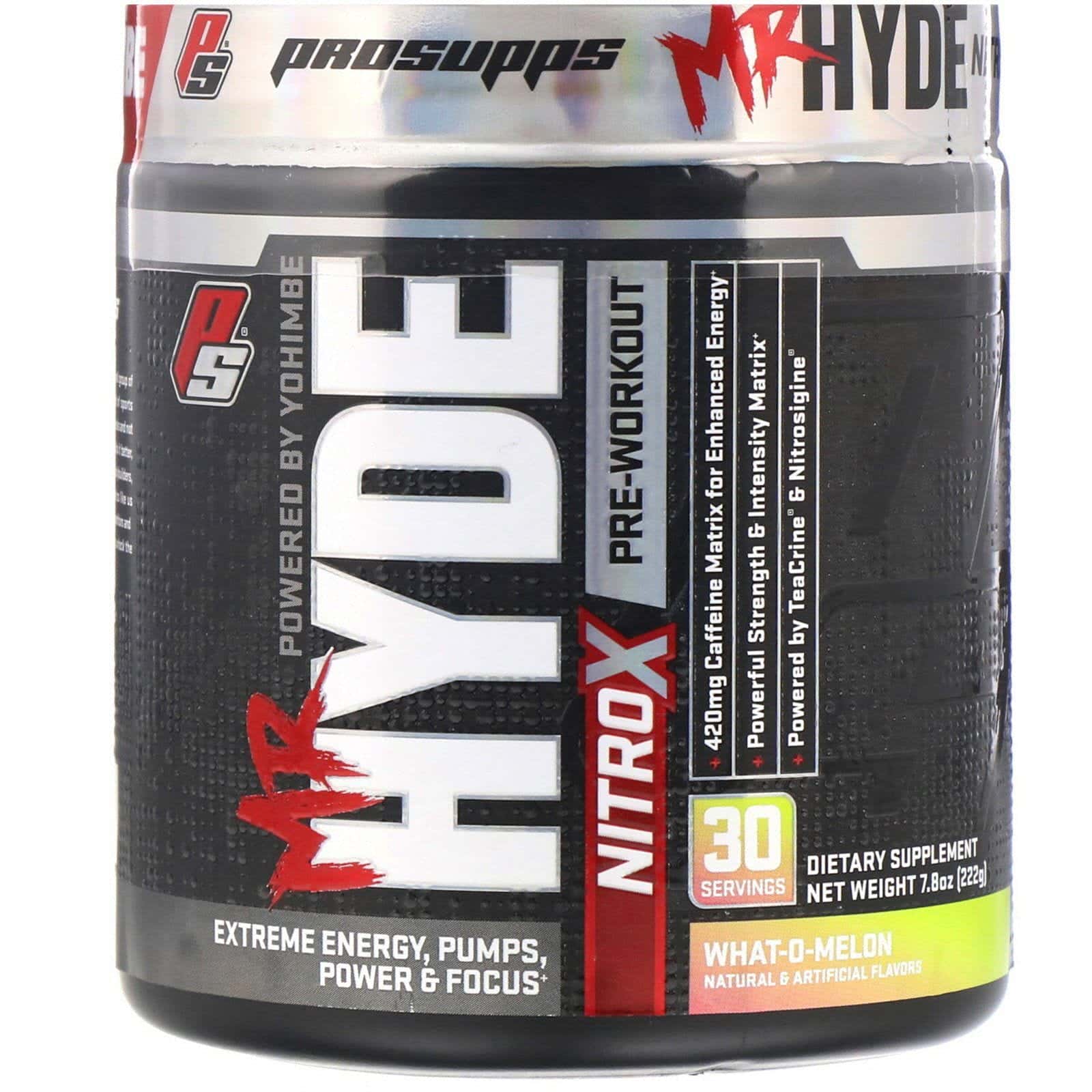 ProSupps, Mr. Hyde, Nitro X, Suplemento preentrenamiento, Sandía, 222 g (7,8 oz)