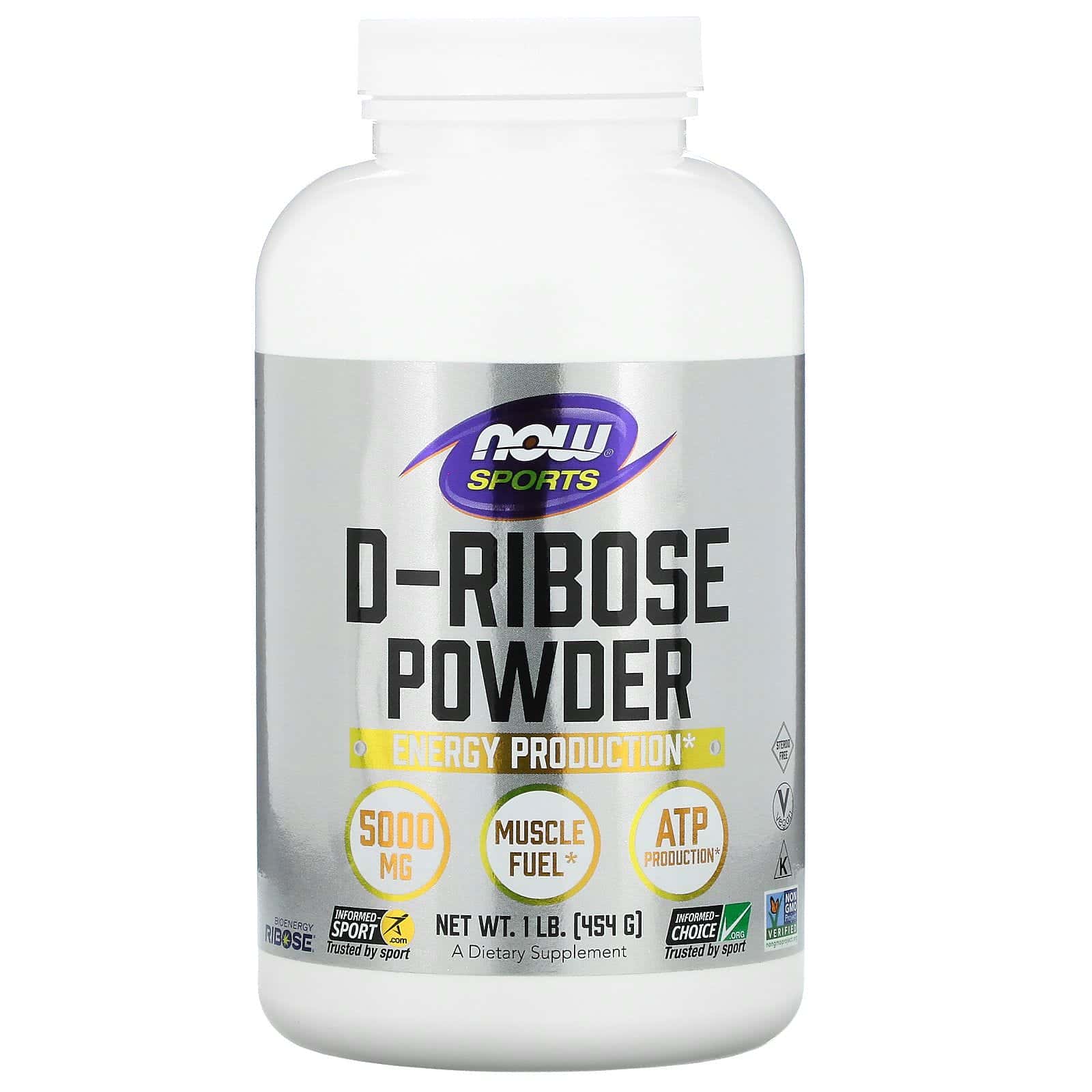 Now Foods, Sports, D-Ribosa en polvo, 454 g (1 lb)