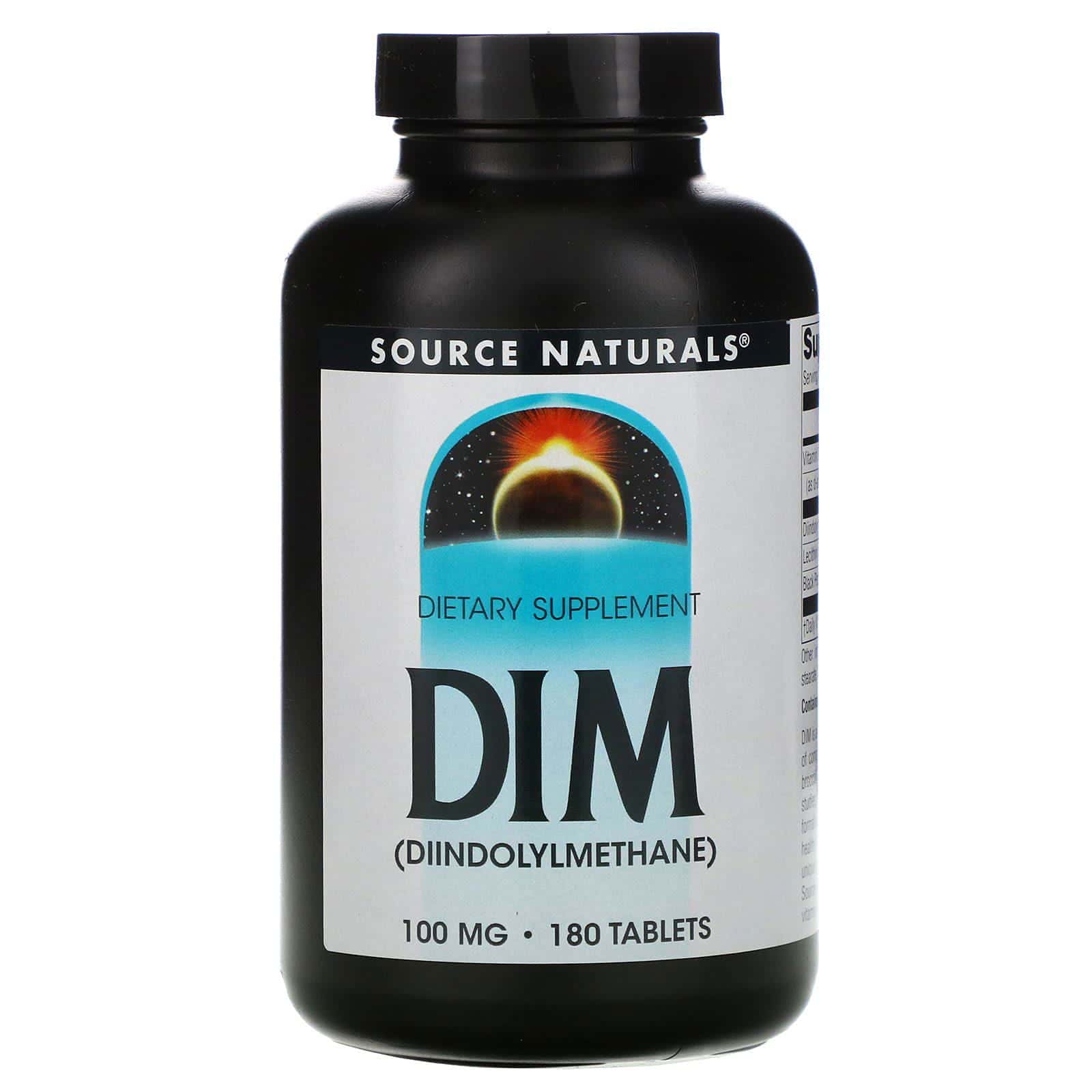 Source Naturals, DIM (Diindolilmetano), 100 mg, 180 Tabletas