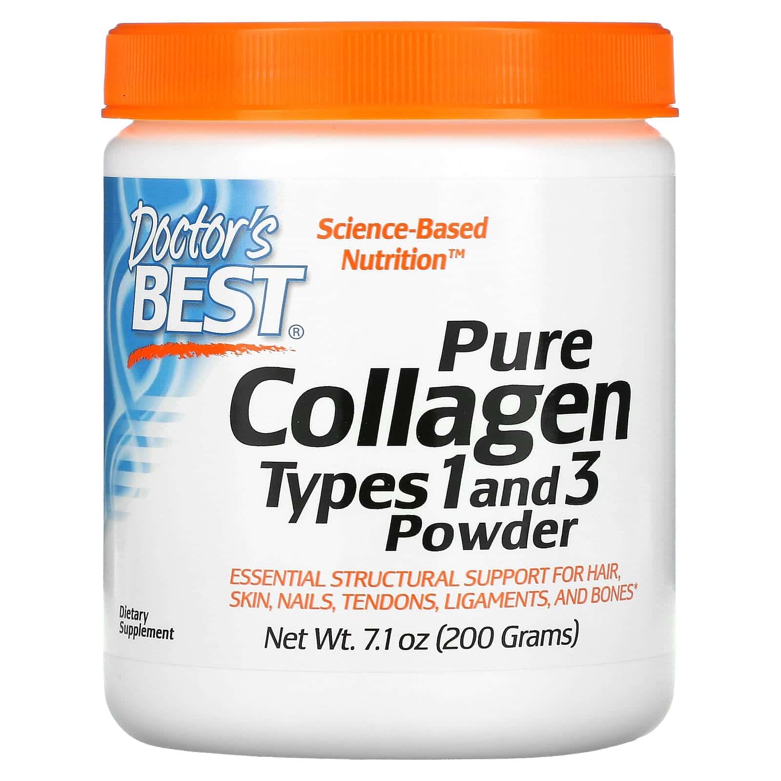 Doctor's Best, Colágeno de tipo 1 y 3 puro en polvo, 200 g (7,1 oz)