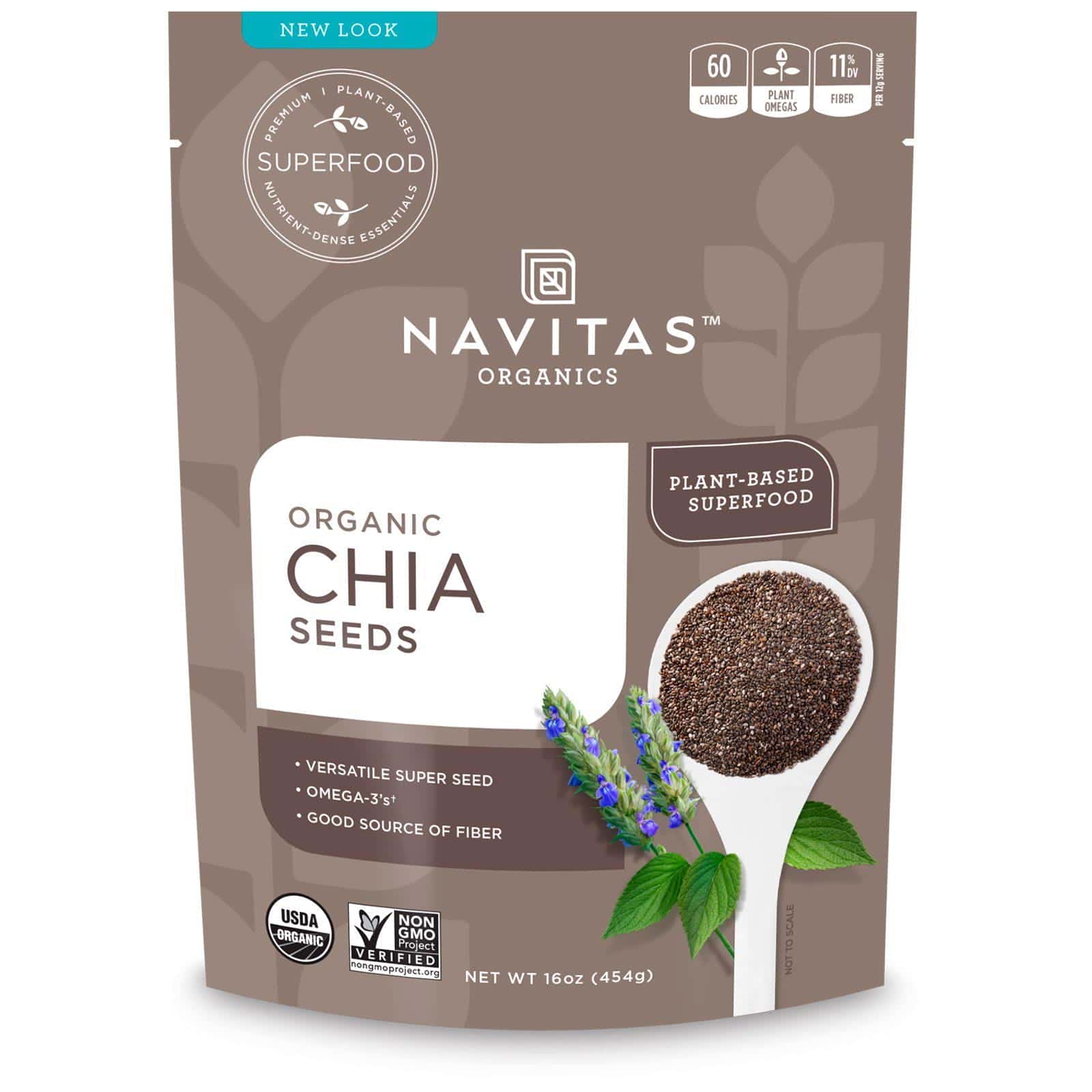 Navitas Organics, Semillas orgánicas de chia, 16 oz (454 g)