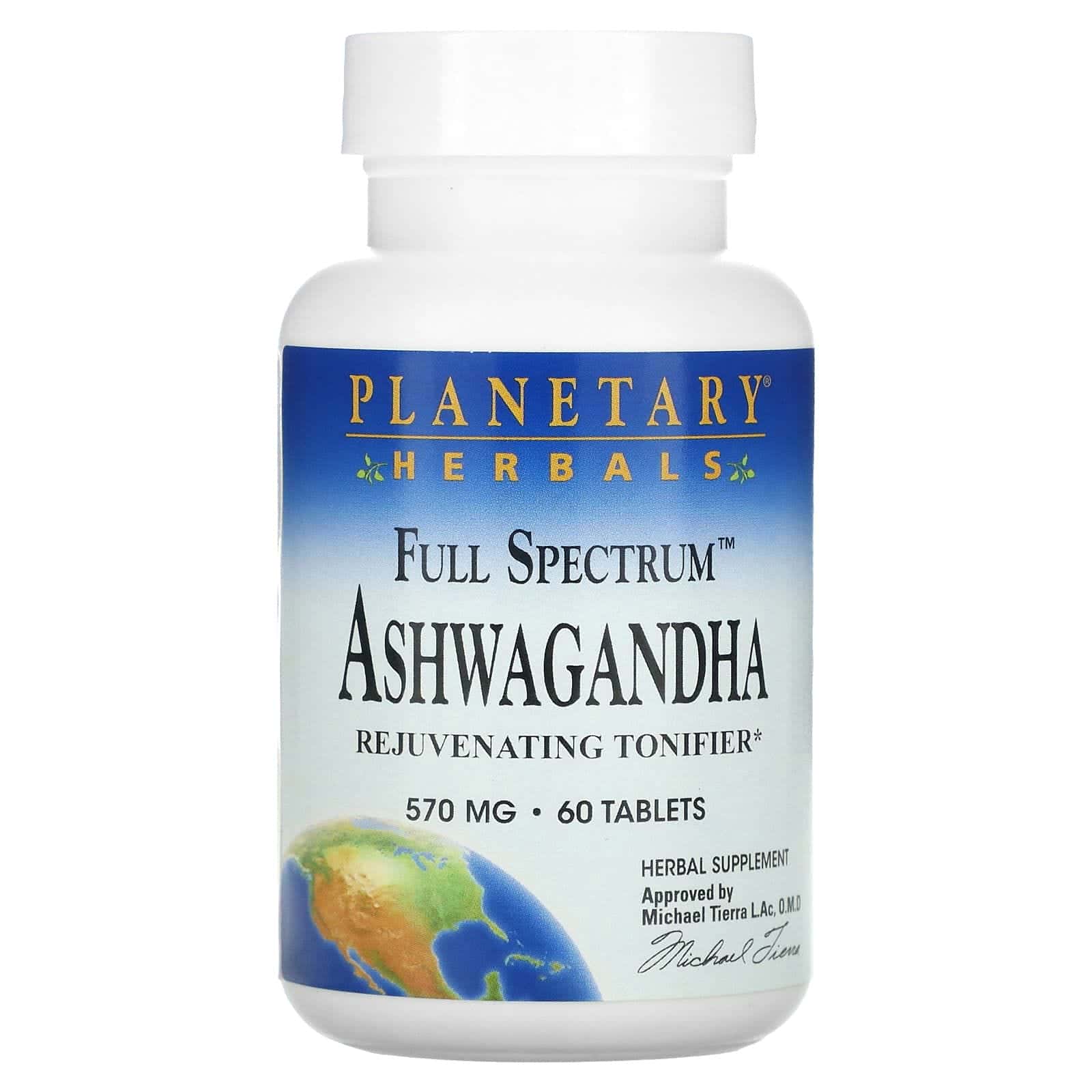 Planetary Herbals, Ginseng indio de espectro completo, 570 mg, 60 comprimidos
