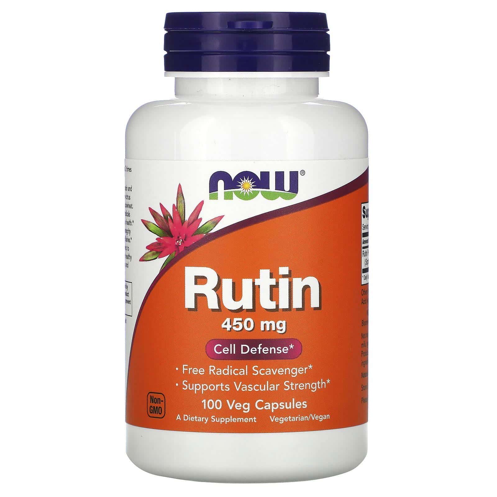 Now Foods, Rutin, 450 mg, 100 Veg Capsules