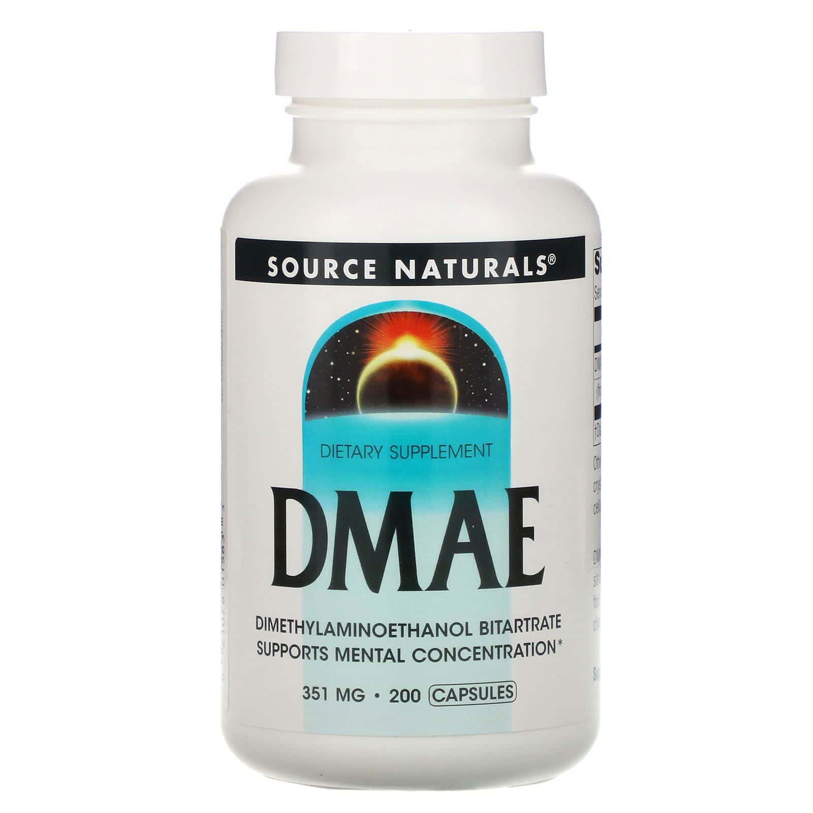 Source Naturals, DMAE, 351 mg, 200 cápsulas