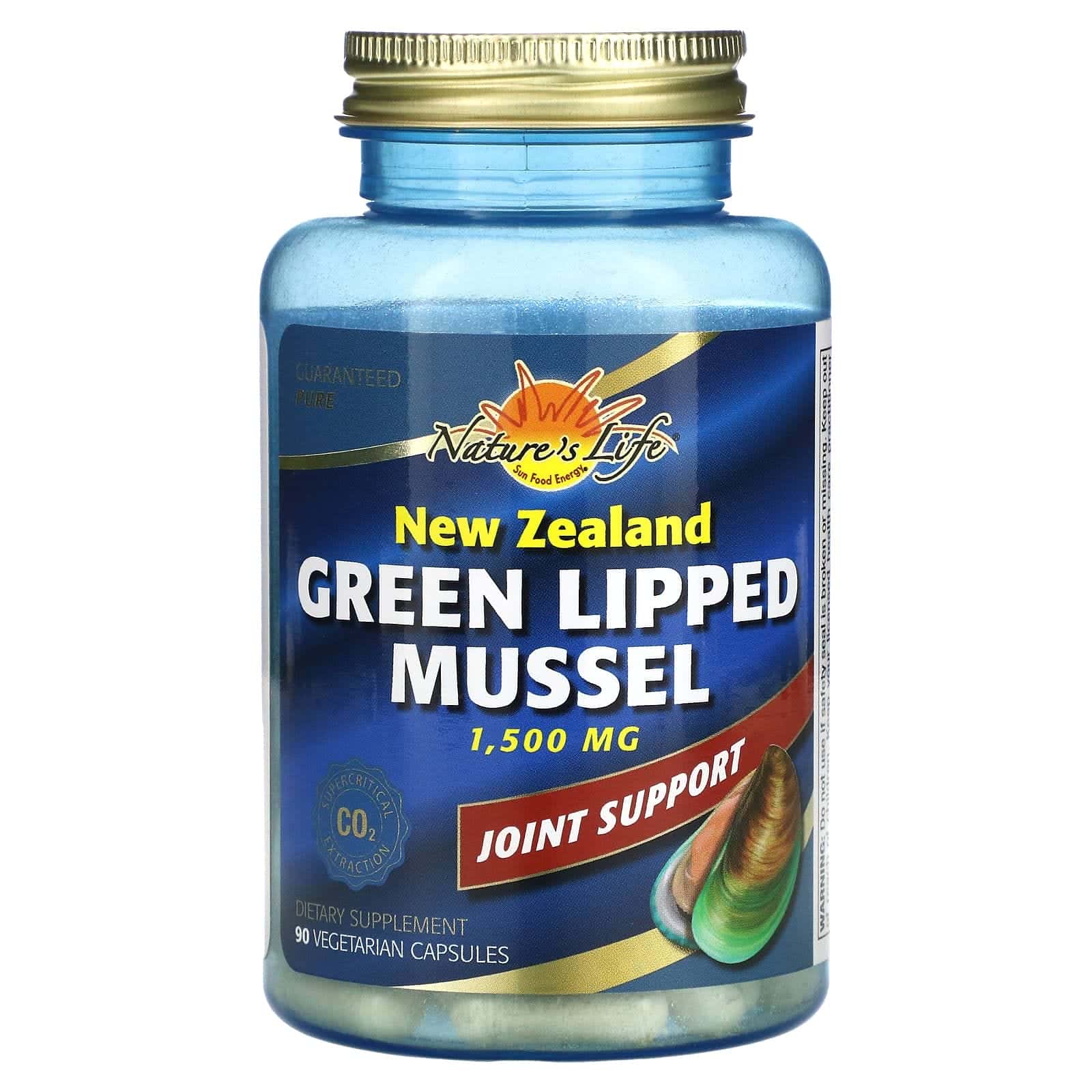 Nature's Life, New Zealand Green Lipped Mussel, 500 mg, 90 Capsules