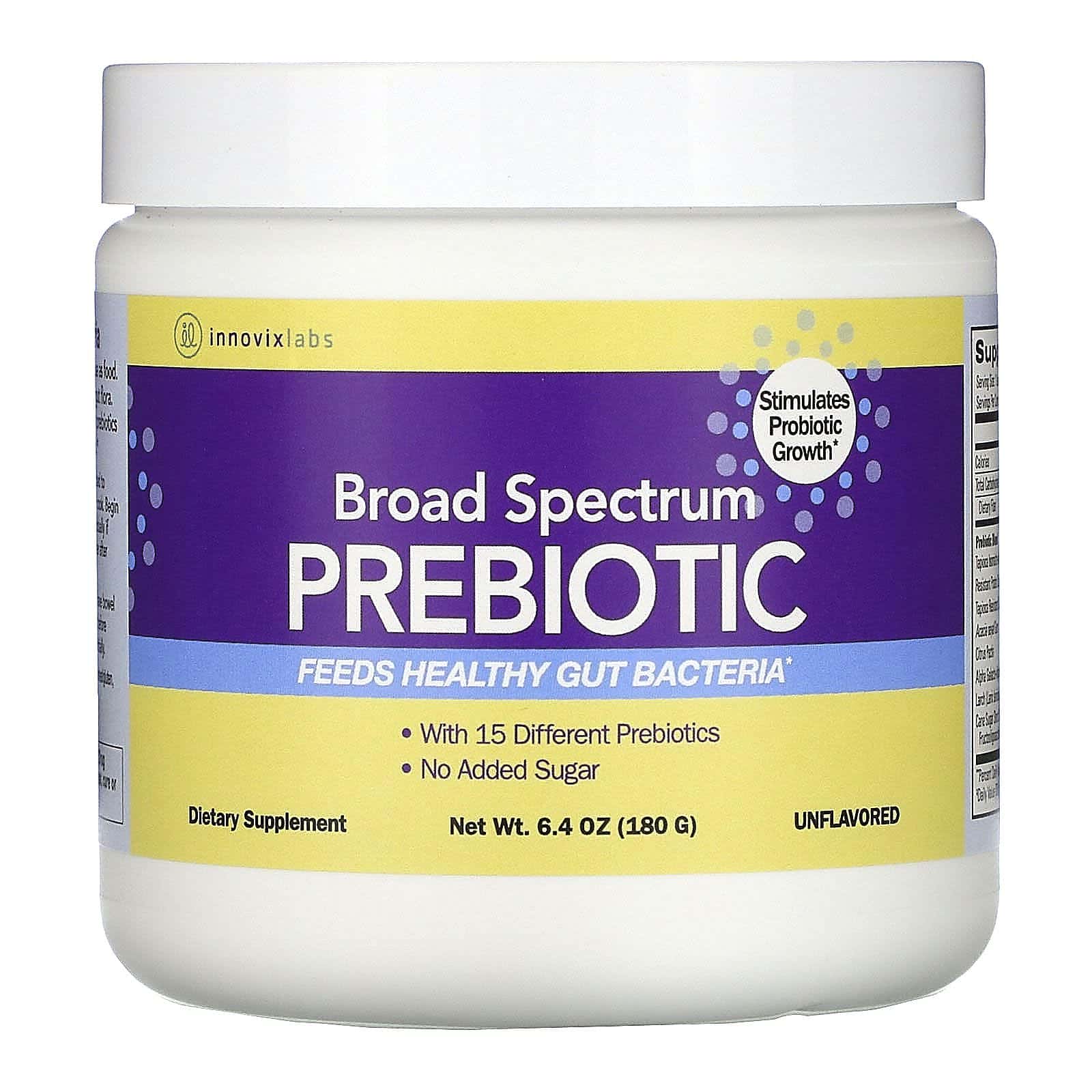 InnovixLabs, Prebiótico de amplio espectro, sin sabor, 180 g (6,4 oz)