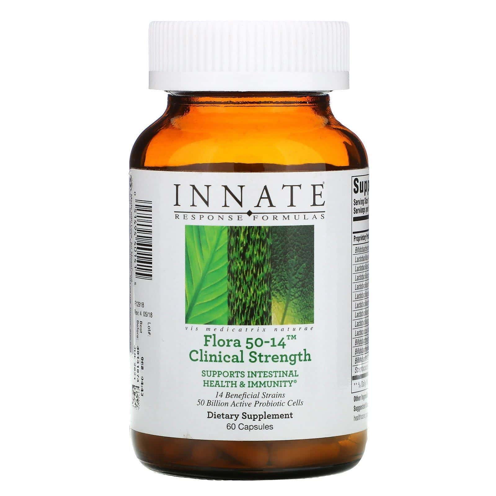 Innate Response Formulas, Flora 50-14, Fortaleza clínica, 60 cápsulas (Ice)