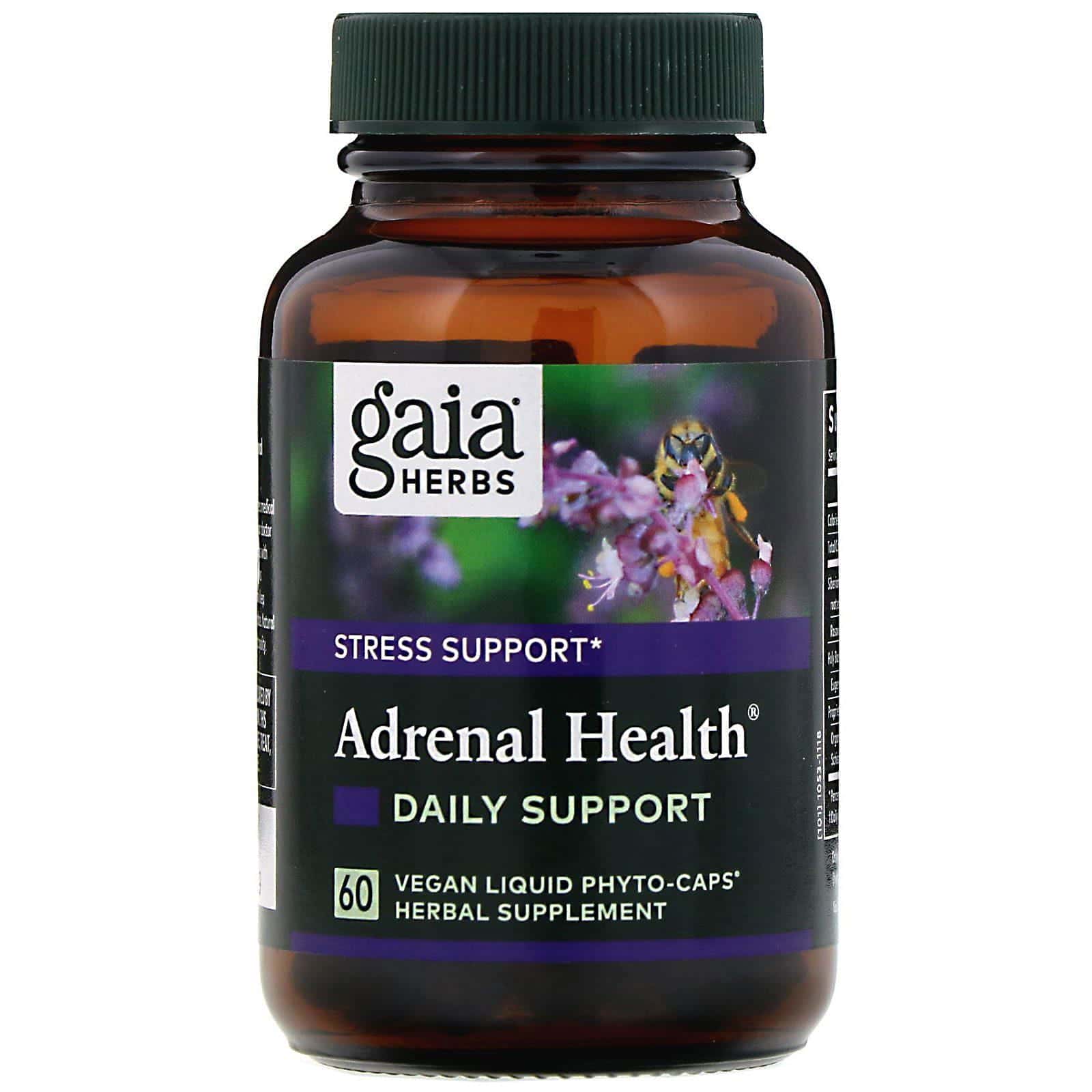 Gaia Herbs, Adrenal Health, Aporte diario, 60 Phyto-Caps Veganas Líquidas