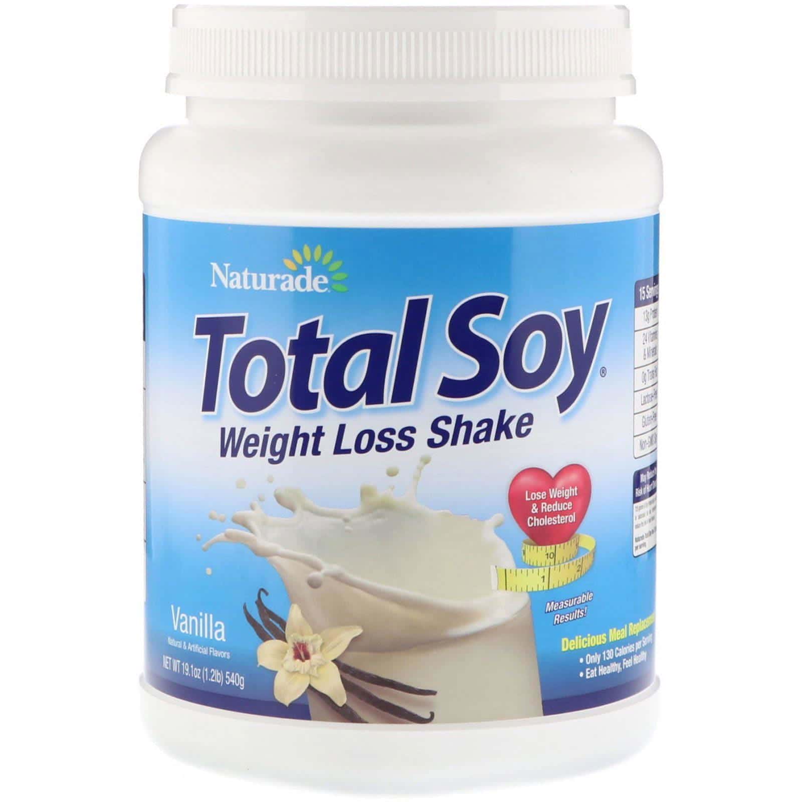Naturade, Total Soy, Batido para bajar de peso, Vainilla, 540 g (1,2 lb)