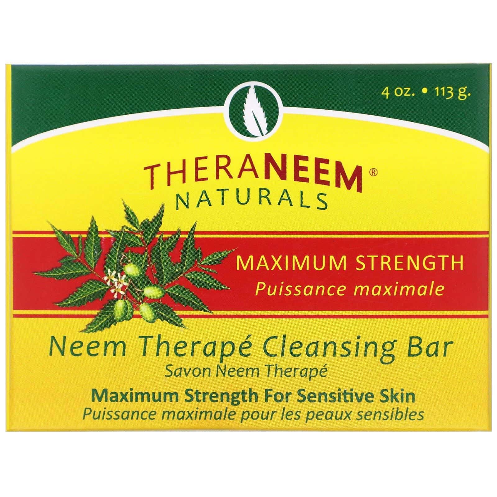 Organix South, TheraNeem Organix, Barra de Limpieza de Neem, Máxima Potencia, 4 oz (113 g)