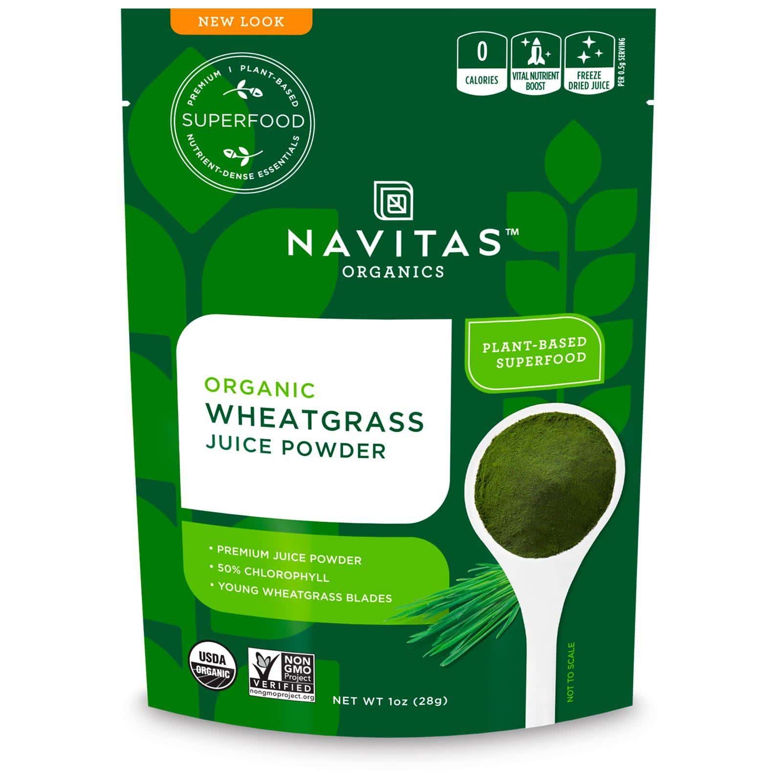 Navitas Organics, Orgánico, Pasto de Trigo, Secado en Frío Polvo de Pasto de Trigo, 1 oz (28 g)