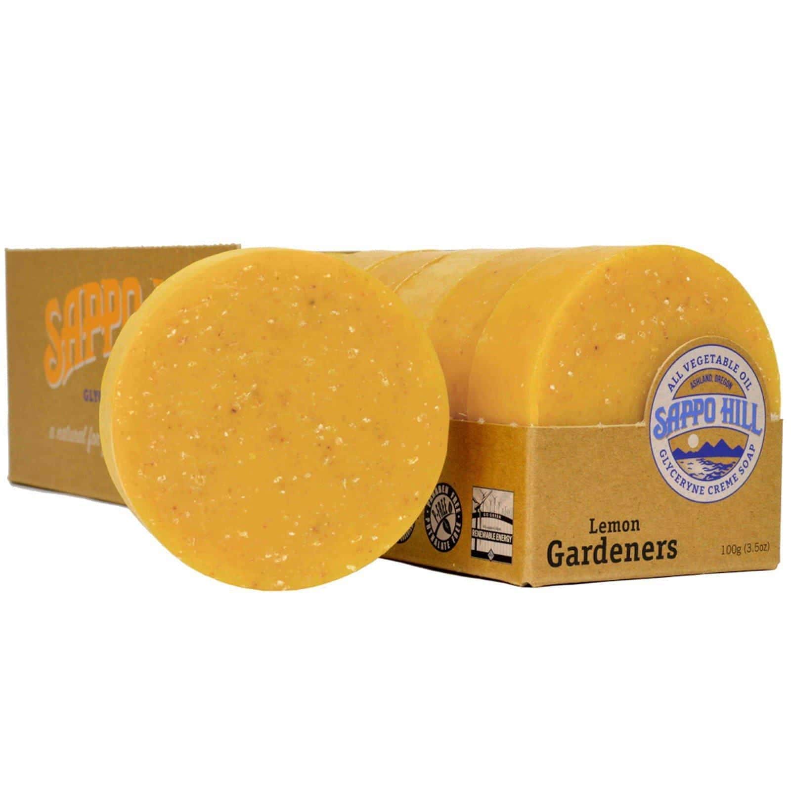 Sappo Hill, Jabón cremoso de glicerina, jardines de limón, 12 barras, 100 g (3,5 oz) cada uno