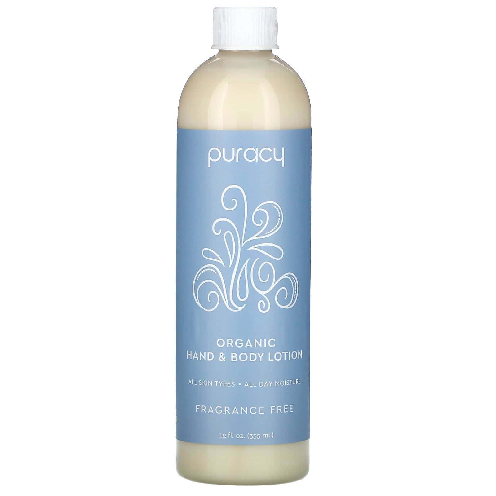 Puracy, Organic Hand & Body Lotion, Fragrance Free, 12 fl oz (355 ml)