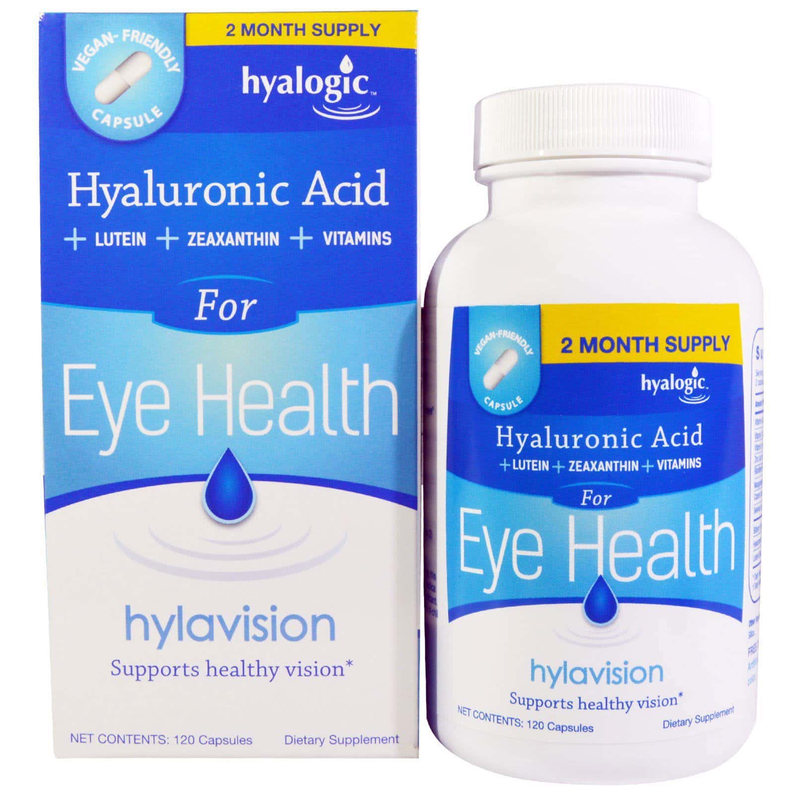 Hyalogic, Hylavision, ácido hialurónico, 120 cápsulas
