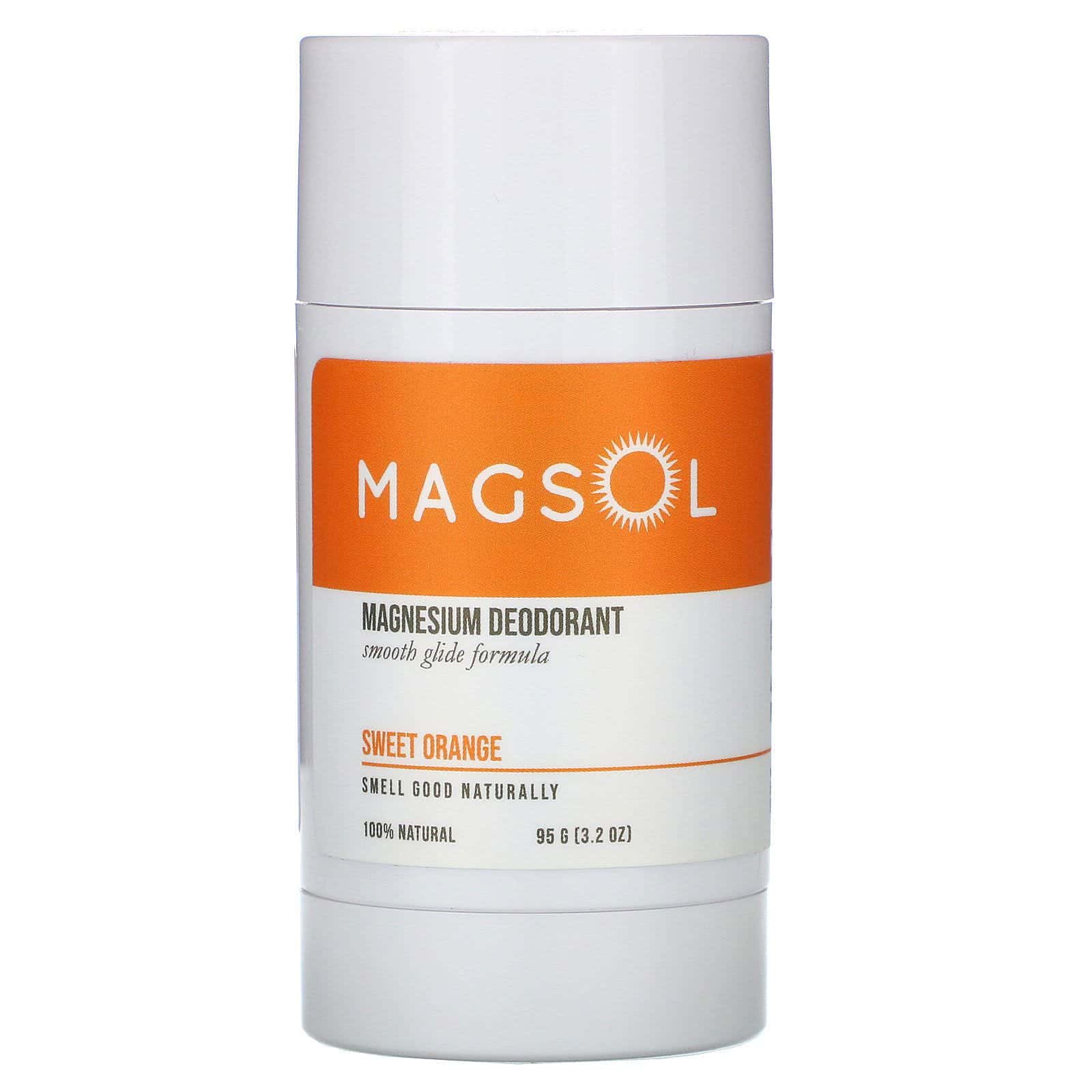 Magsol, Magnesium Deodorant, Sweet Orange, 3.2 oz (95 g)