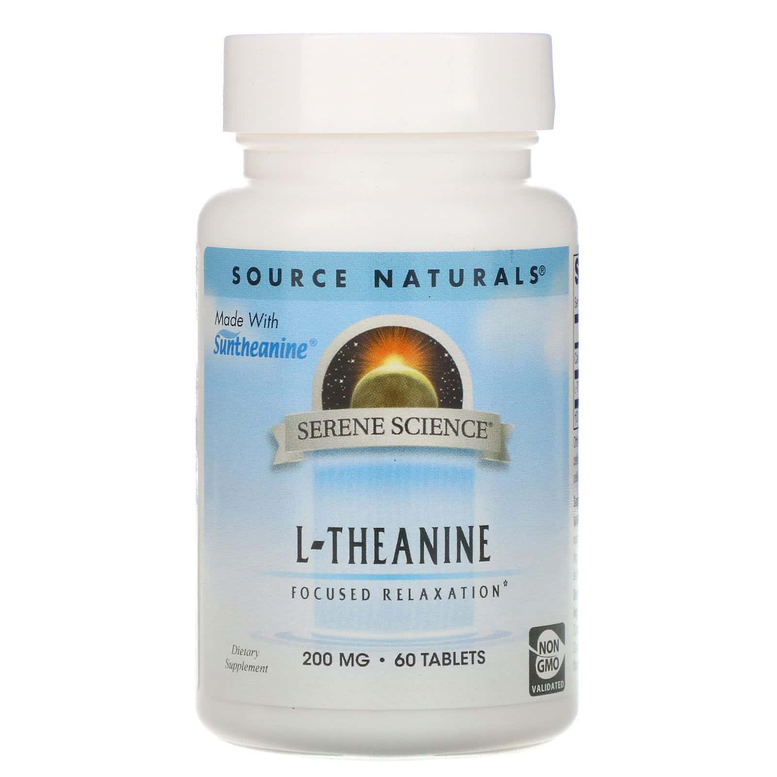 Source Naturals, L-Teanina, 200 mg, 60 Comprimidos