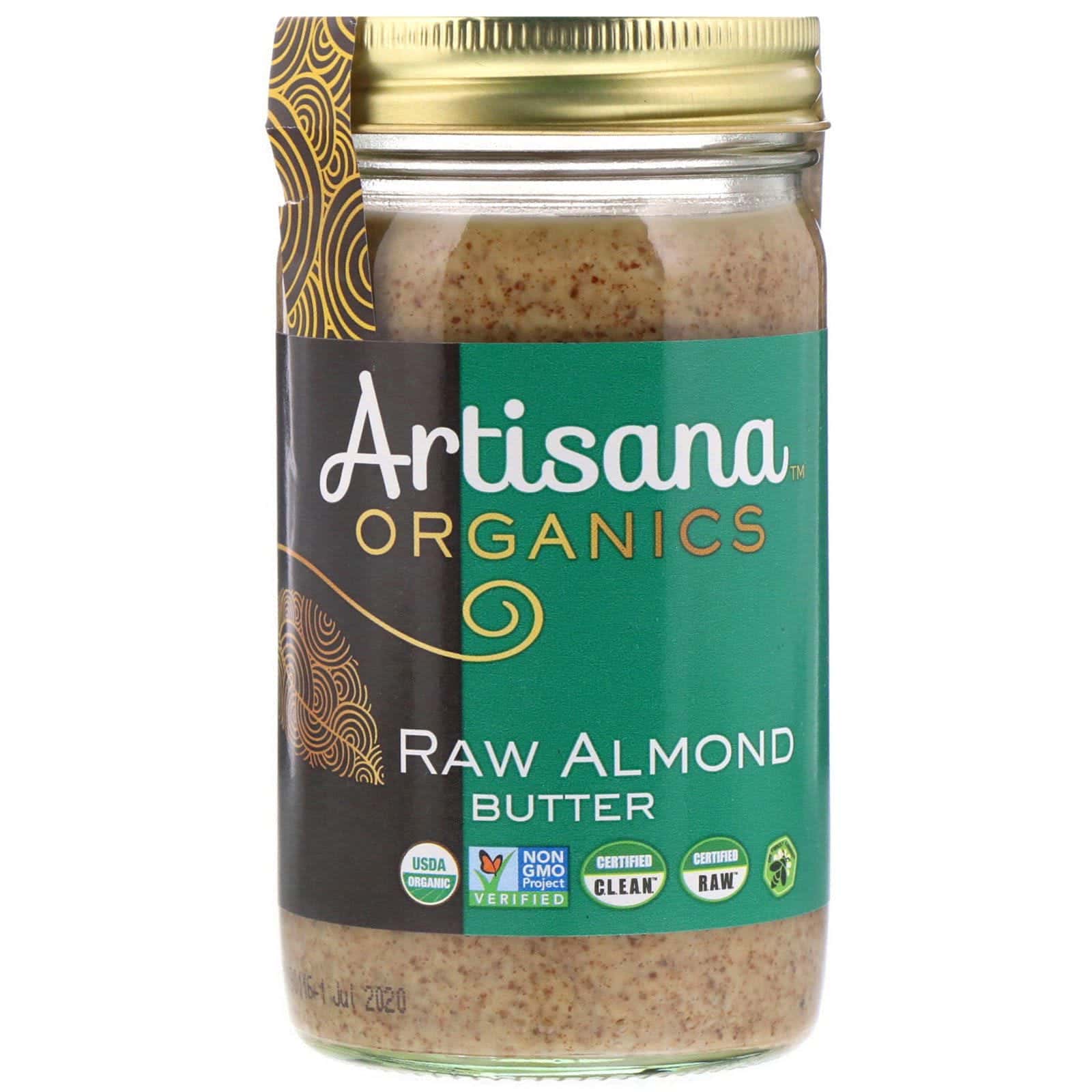 Artisana, Organics, Mantequilla de almendras crudas, 14 oz (397 g)