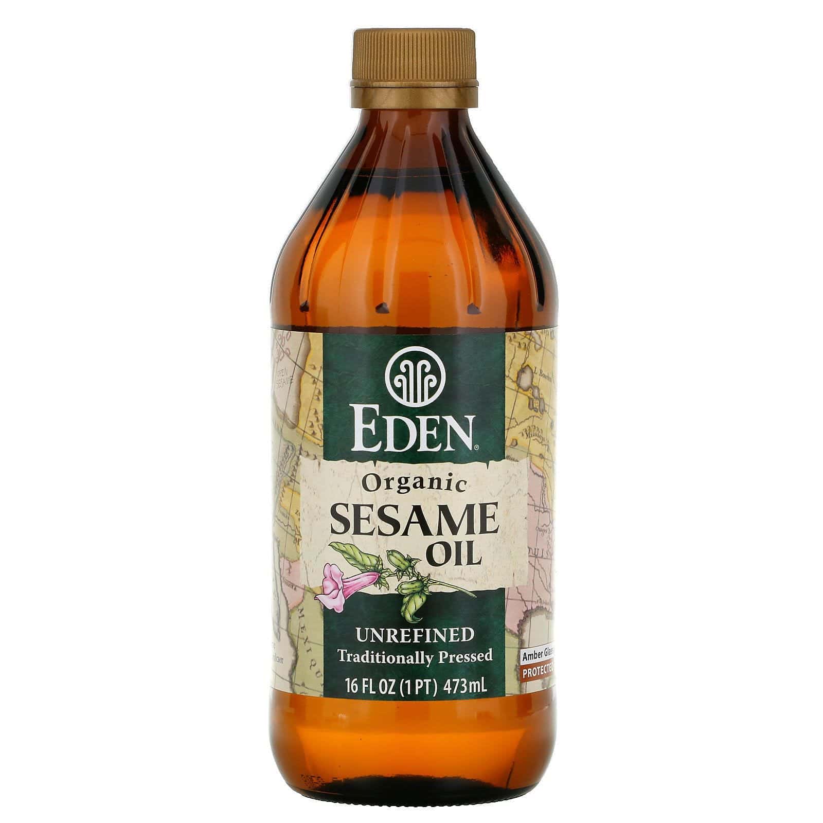 Eden Foods, Aceite de sésamo orgánico, sin refinar, 16 fl oz (473 ml)