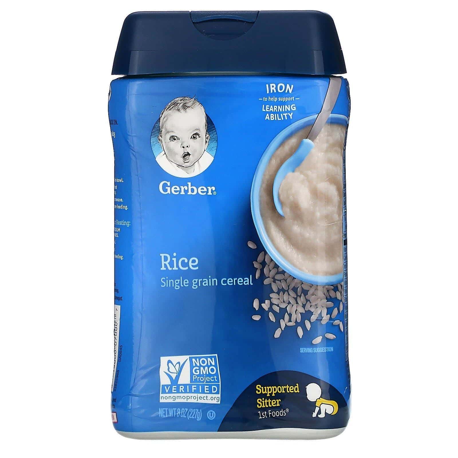 Gerber, Cereal de Arroz, Grano Único, 227 g (22 oz)