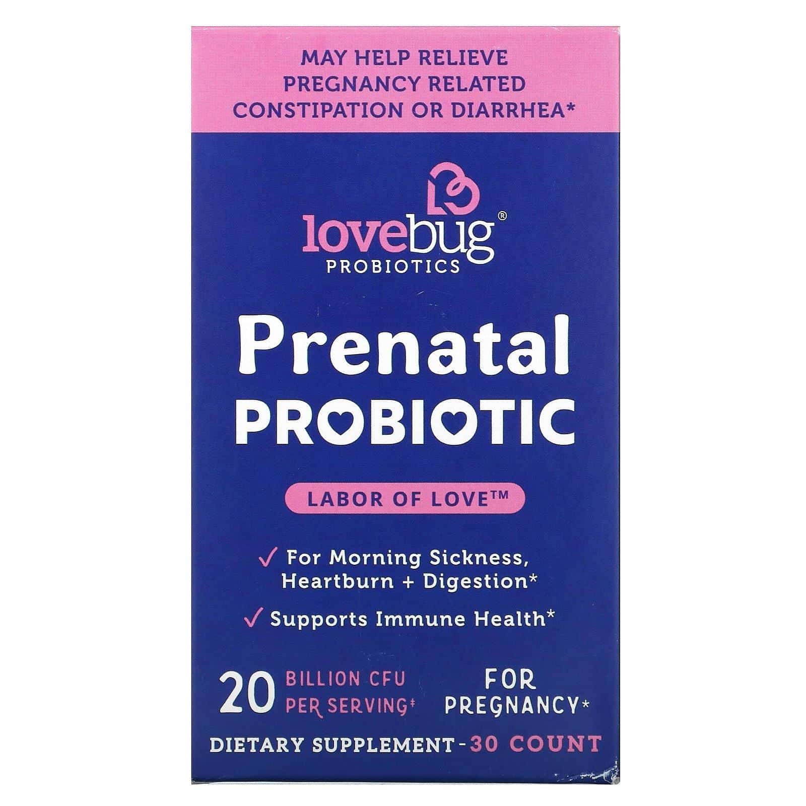 LoveBug, Prenatal Probiotic, 20 Billion CFU, 30 Count