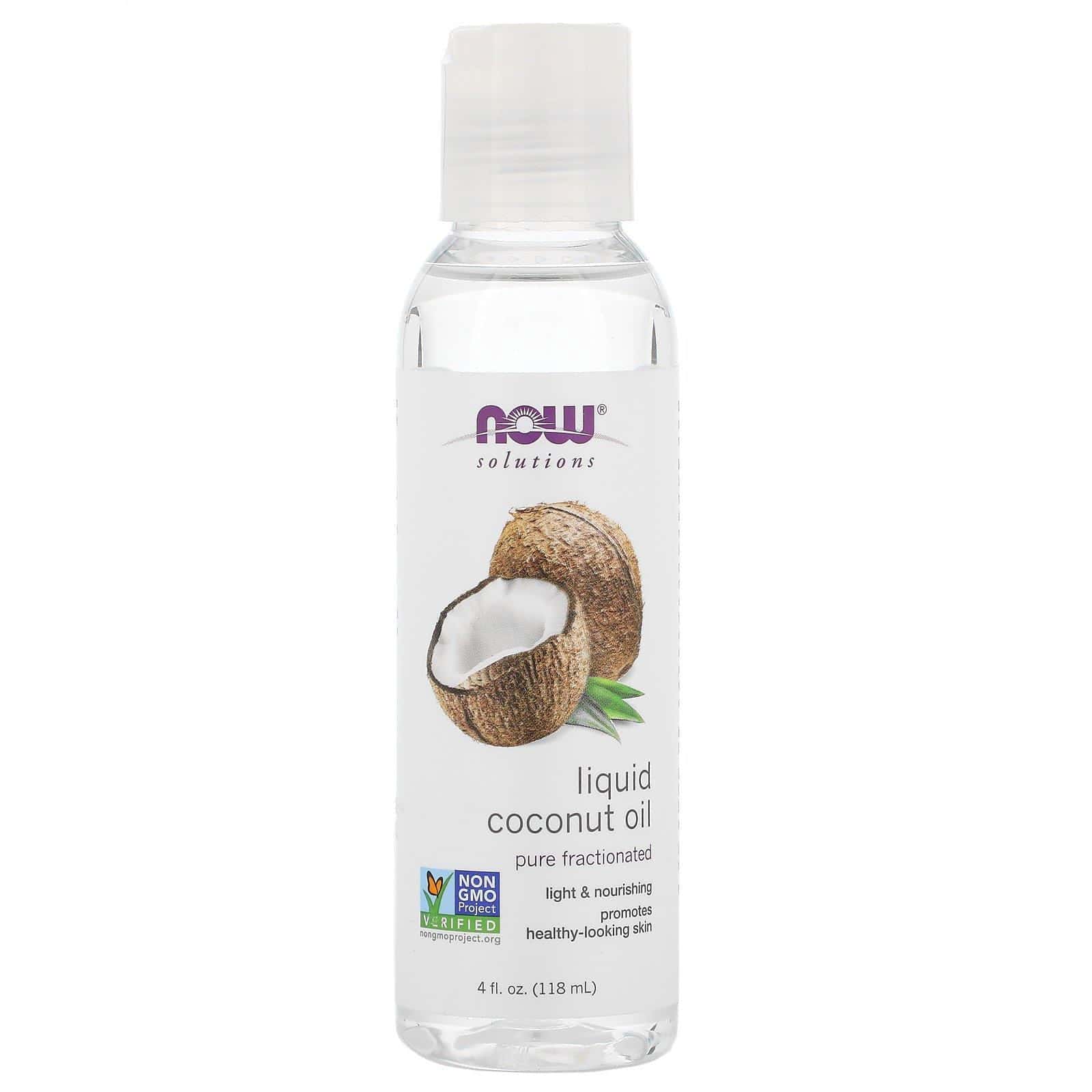 Now Foods, Solutions, Aceite líquido de Coco, Puro Fraccionado, 118 ml (4 fl oz)