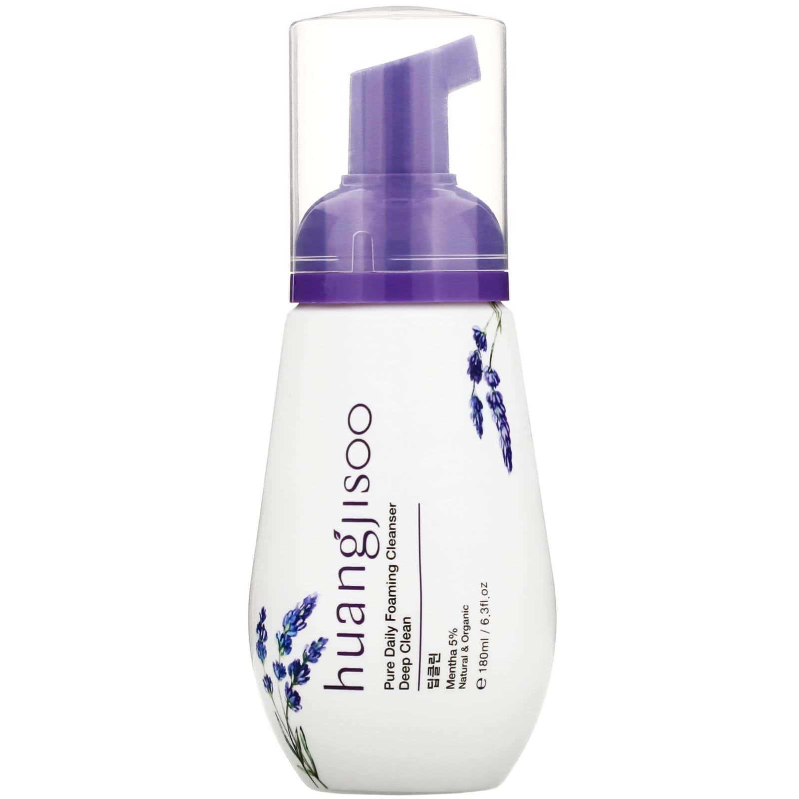 Huangjisoo, Limpiador puro en espuma para todos los días, limpieza profunda, 180 ml (6,3 oz. liq.)