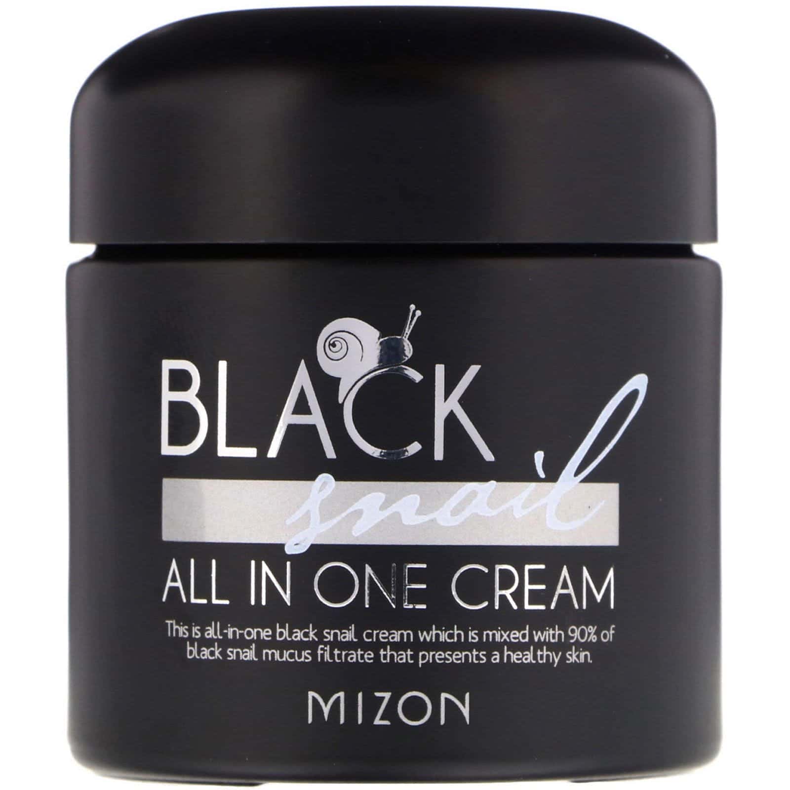 Mizon, Caracol negro, crema todo en uno, 2,53 fl oz (75 ml)