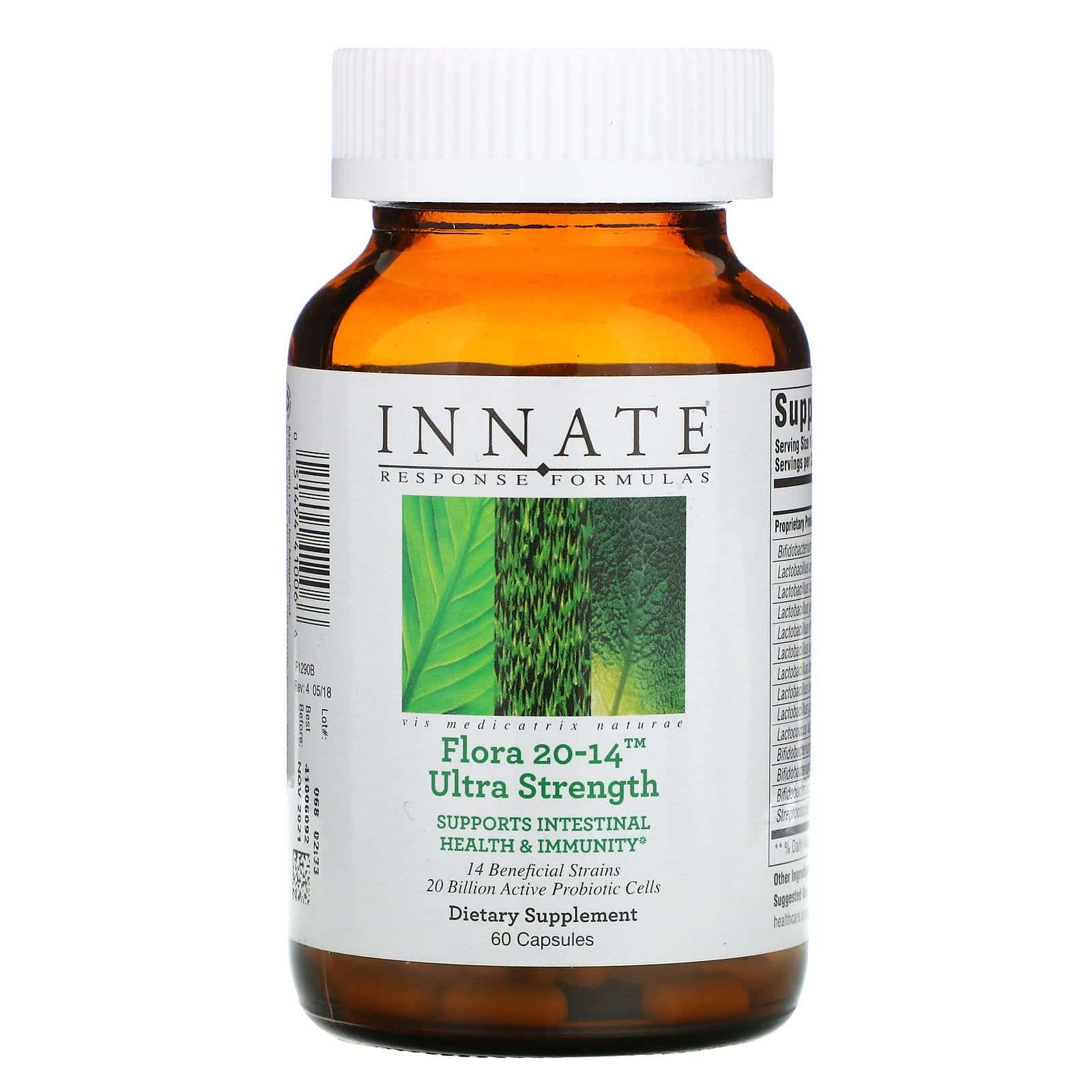 Innate Response Formulas, Flora 20-14, Ultra fortaleza, 60 cápsulas (Ice)