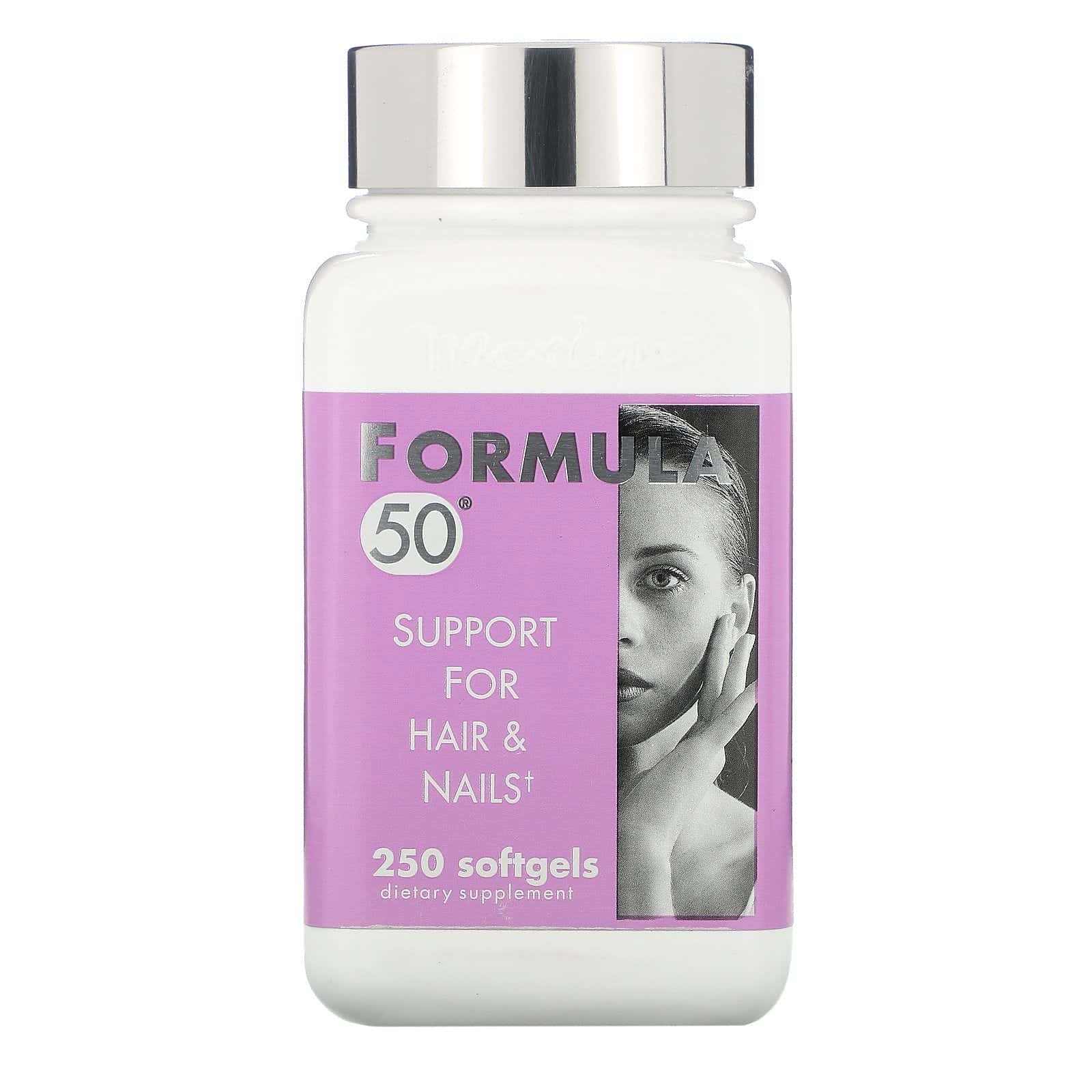 Naturally Vitamins, Marlyn, Fórmula 50, Apoyo para Cabello y Uñas, 250 Cápsulas de Gel Suave