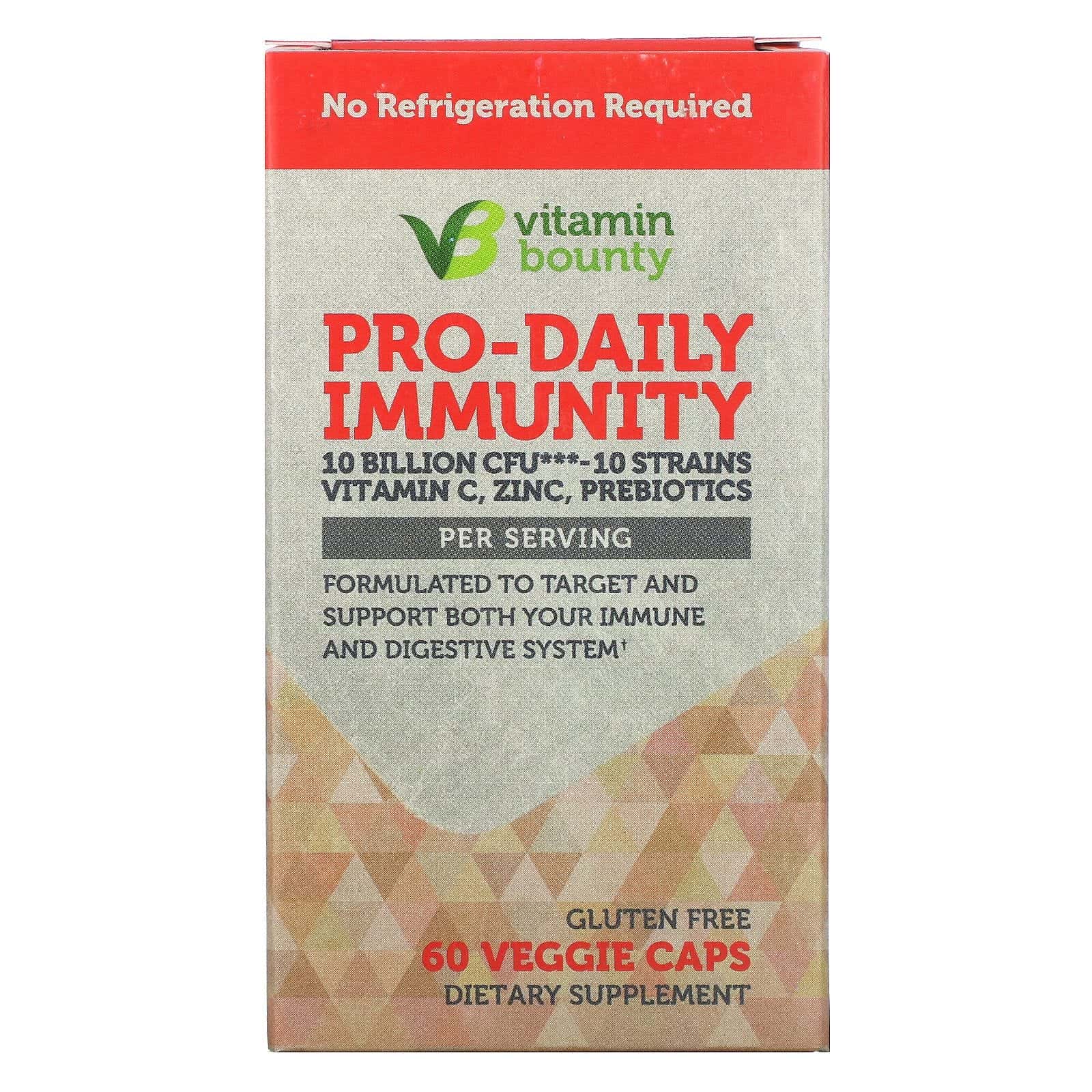 Vitamin Bounty, Pro-Daily Immunity, 10 Billion CFU, 60 Veggie Caps