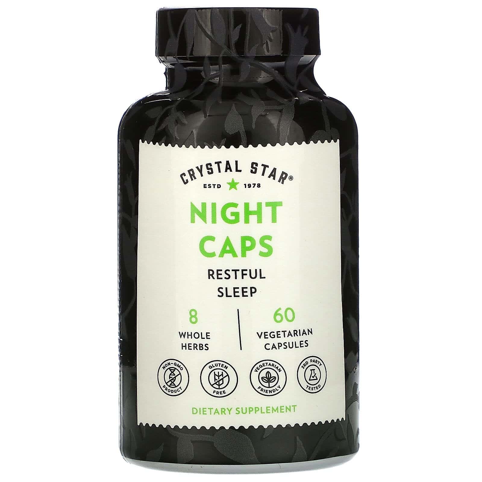 Crystal Star, Night Caps, 60 cápsulas vegetales