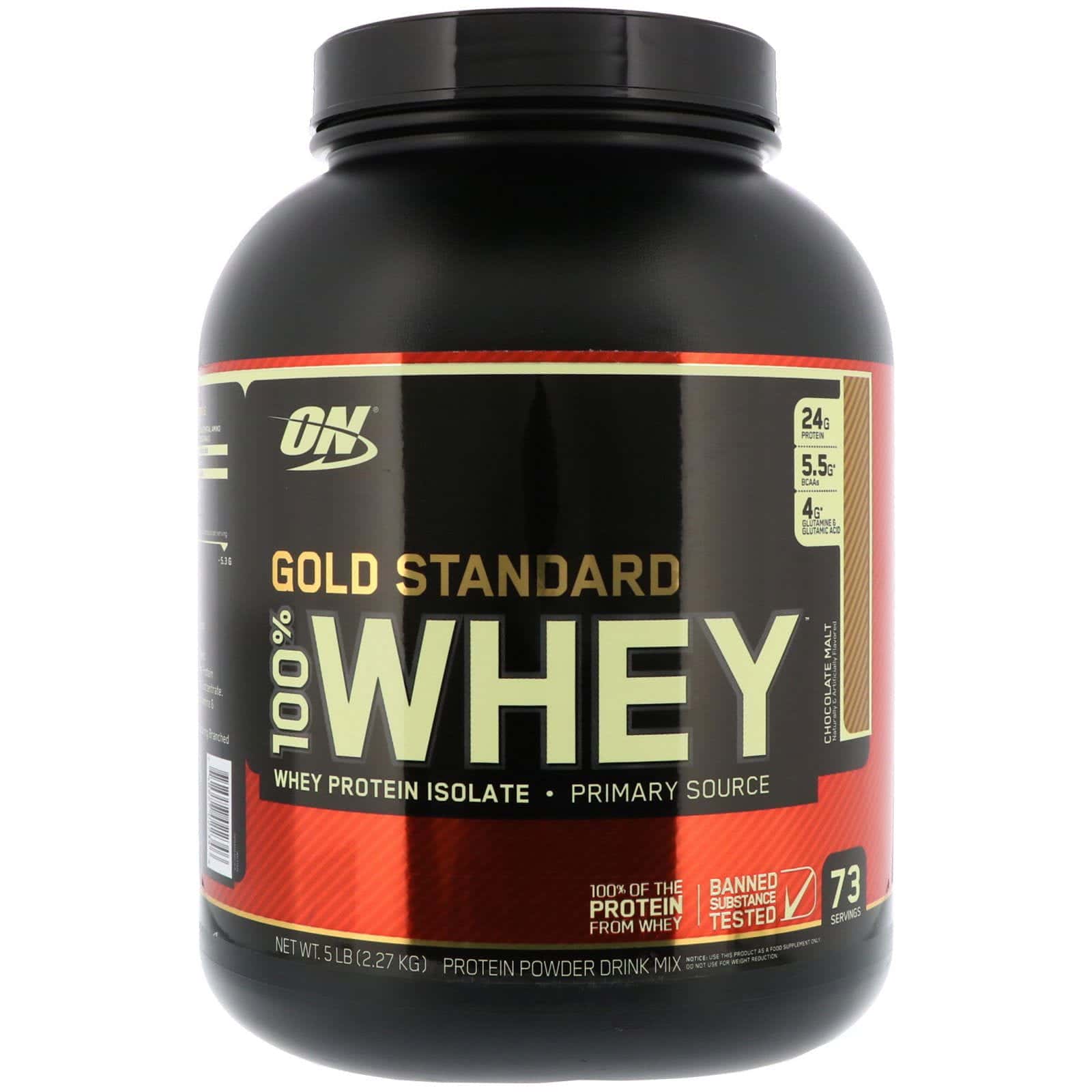 Optimum Nutrition, Gold Standard 100% Whey, Chocolate Malt, 5 lbs (2.27 kg)