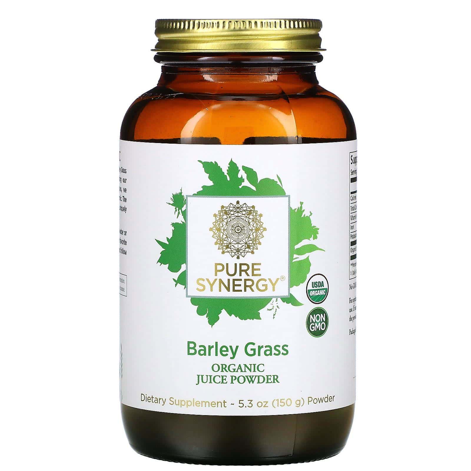 Pure Synergy, Zumo de hierba de cebada orgánica en polvo, 150 g (5,3 oz)