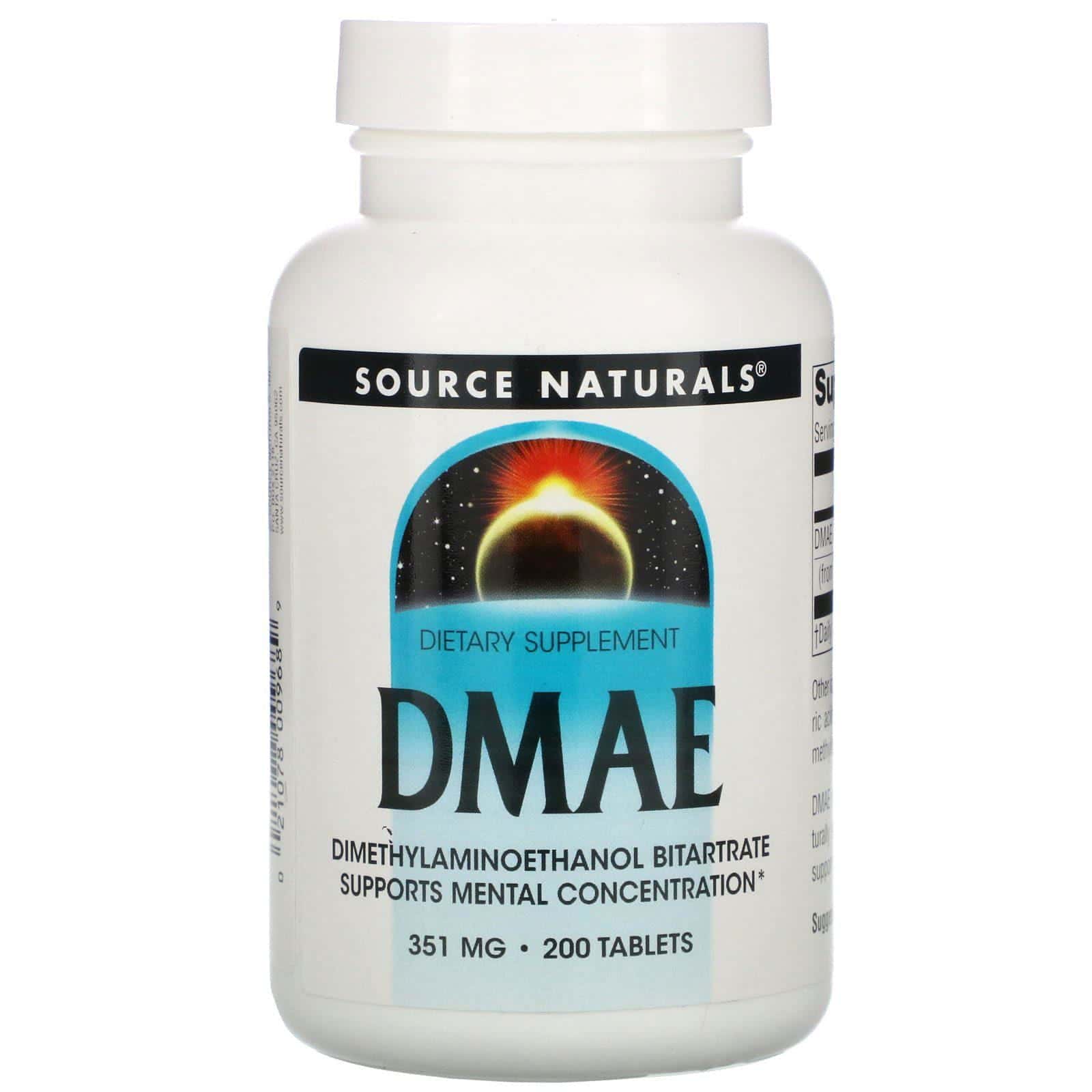 Source Naturals, DMAE, 351 mg, 200 Comprimidos
