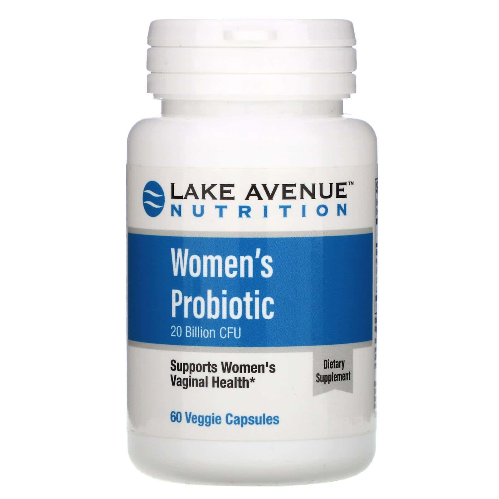 Lake Avenue Nutrition, Probióticos para mujeres, 20.000 millones de UFC, 60 cápsulas vegetales